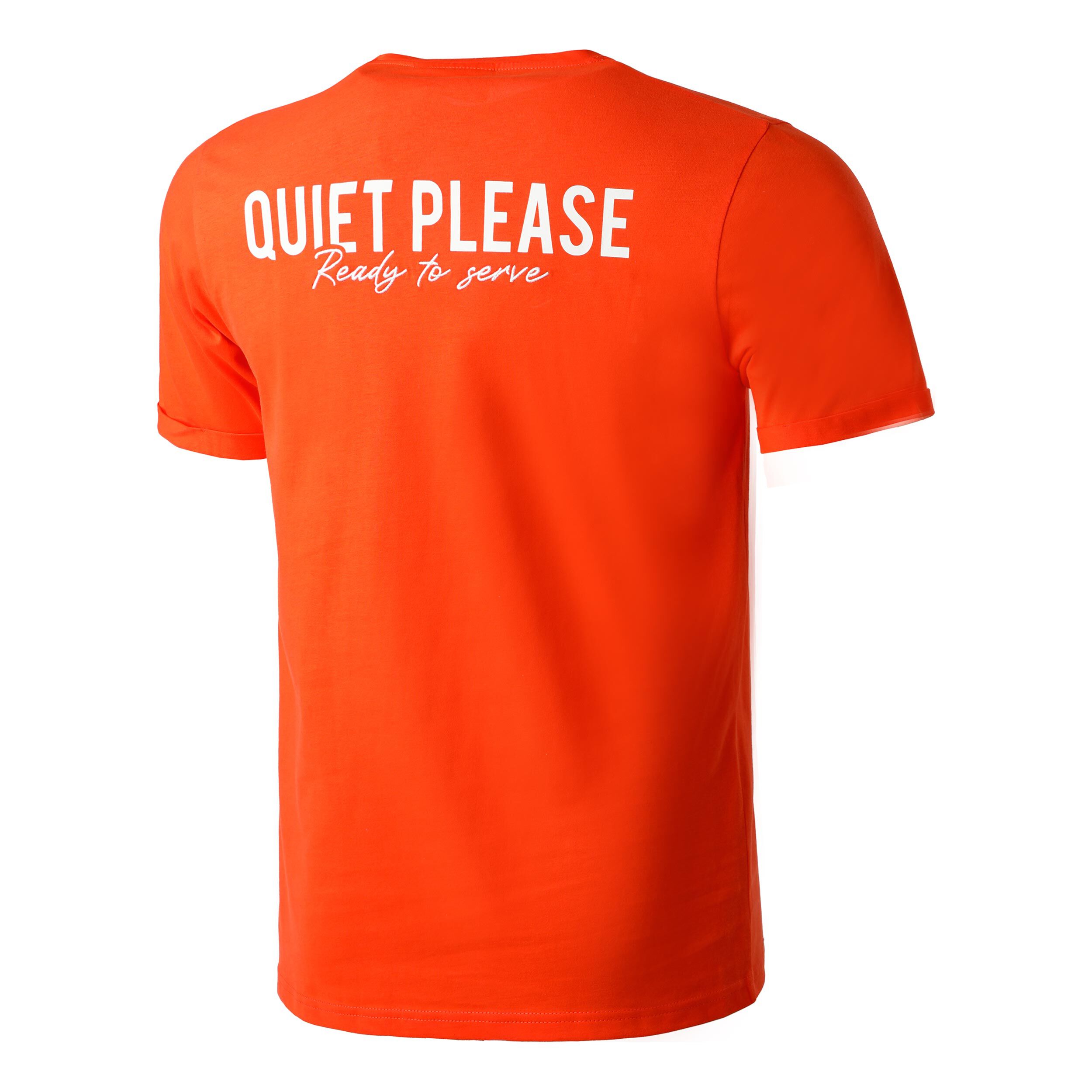 Ready To Serve T Shirt Men Orange White
