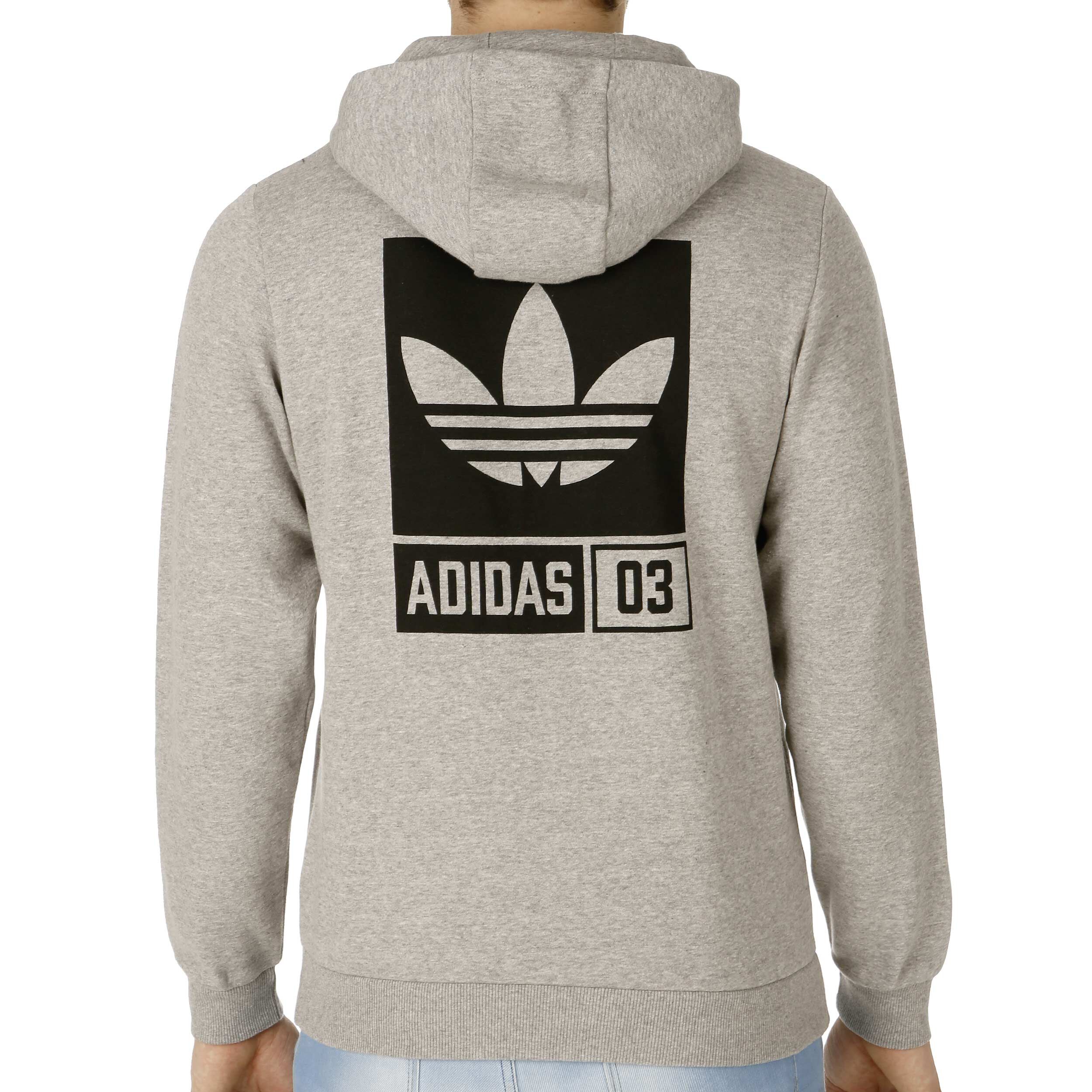 Buy adidas Originals Street Graphic FZ Zip Hoodie Men Lightgrey Black online Tennis Point UK