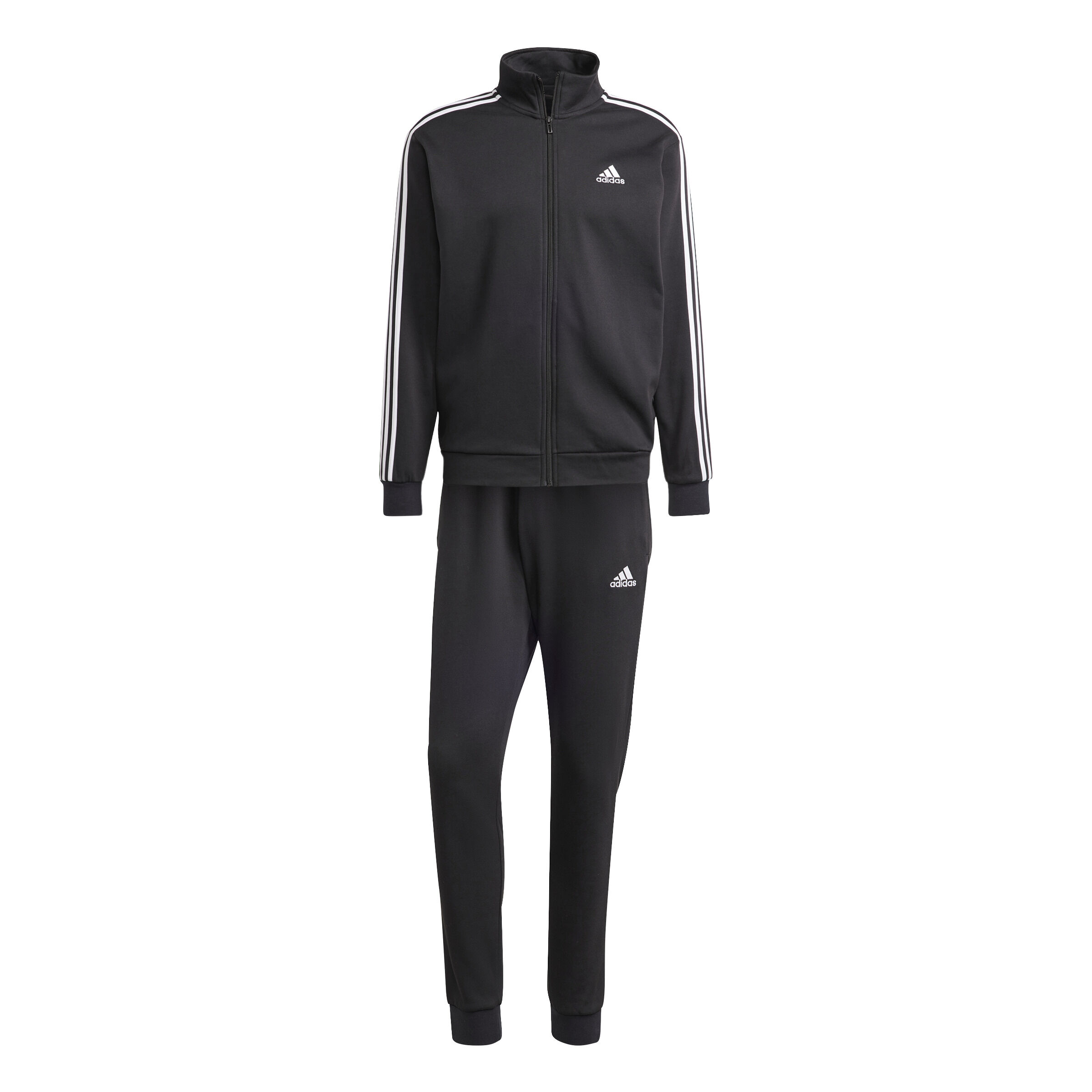 Mens black adidas tracksuit top sales