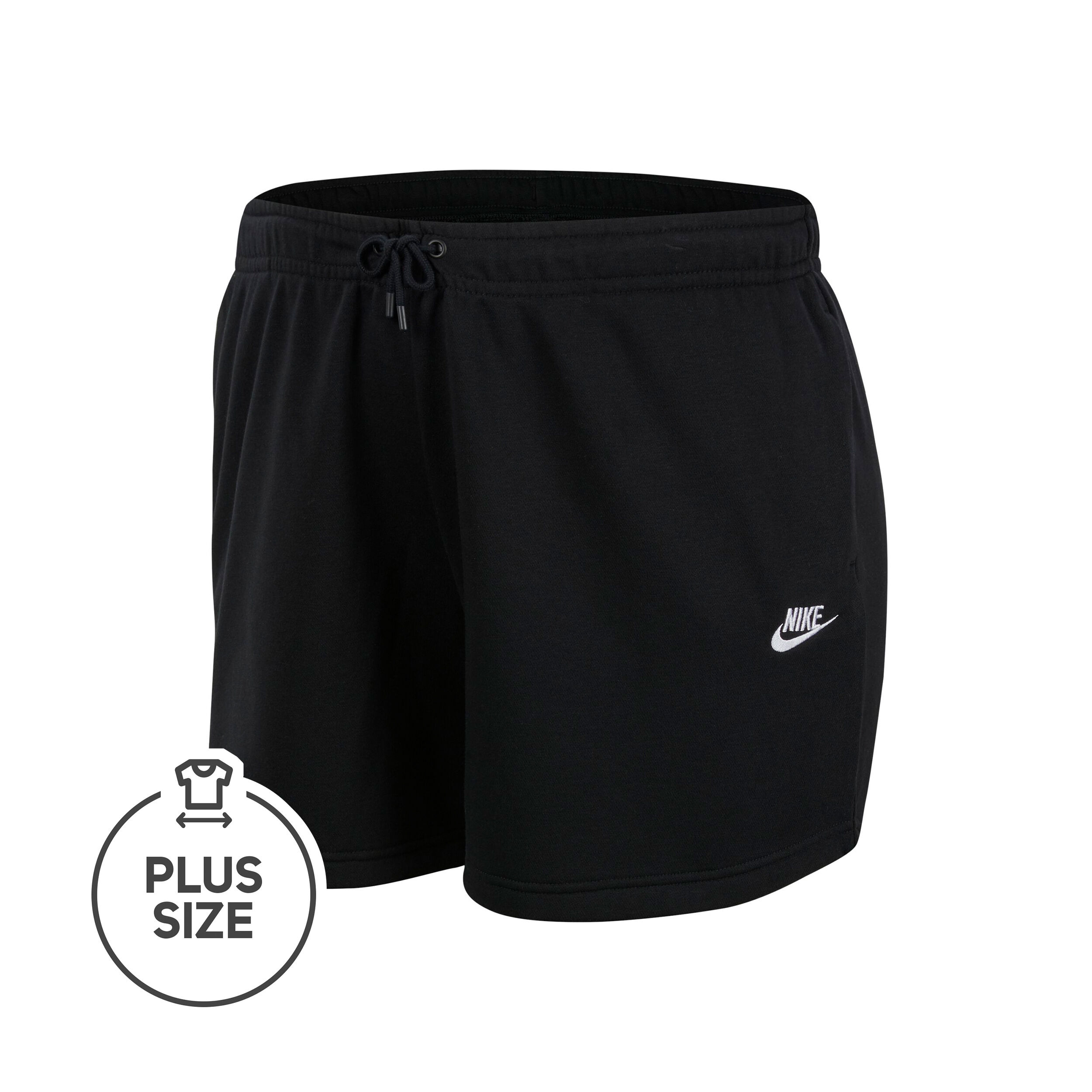 white plus size nike shorts