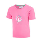 Quiet Please T-Shirt Quiet Please Joy Flower Logo T-Shirt Girls-pink, white