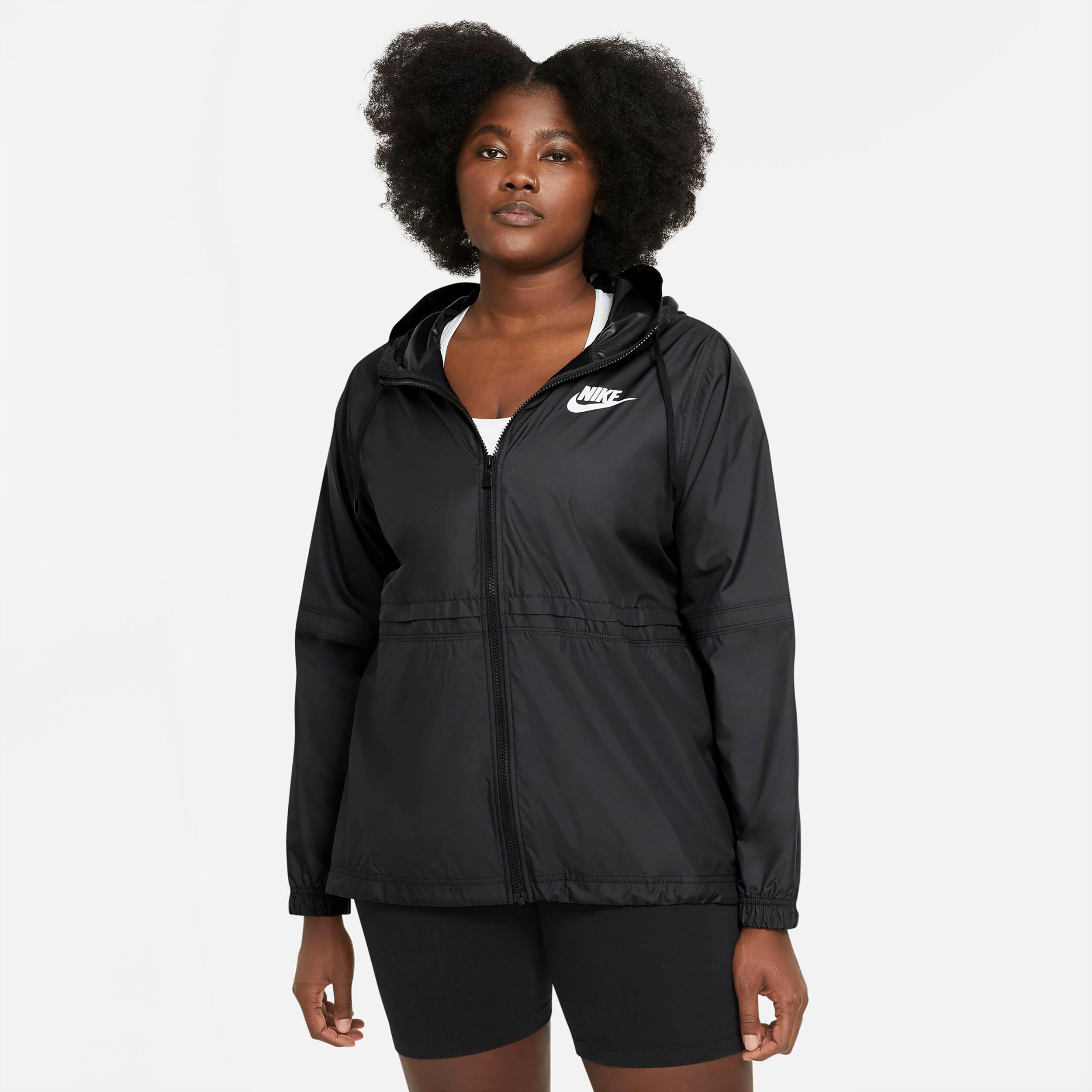 Sportswear Woven Plus Size Training Jacket Women Black
