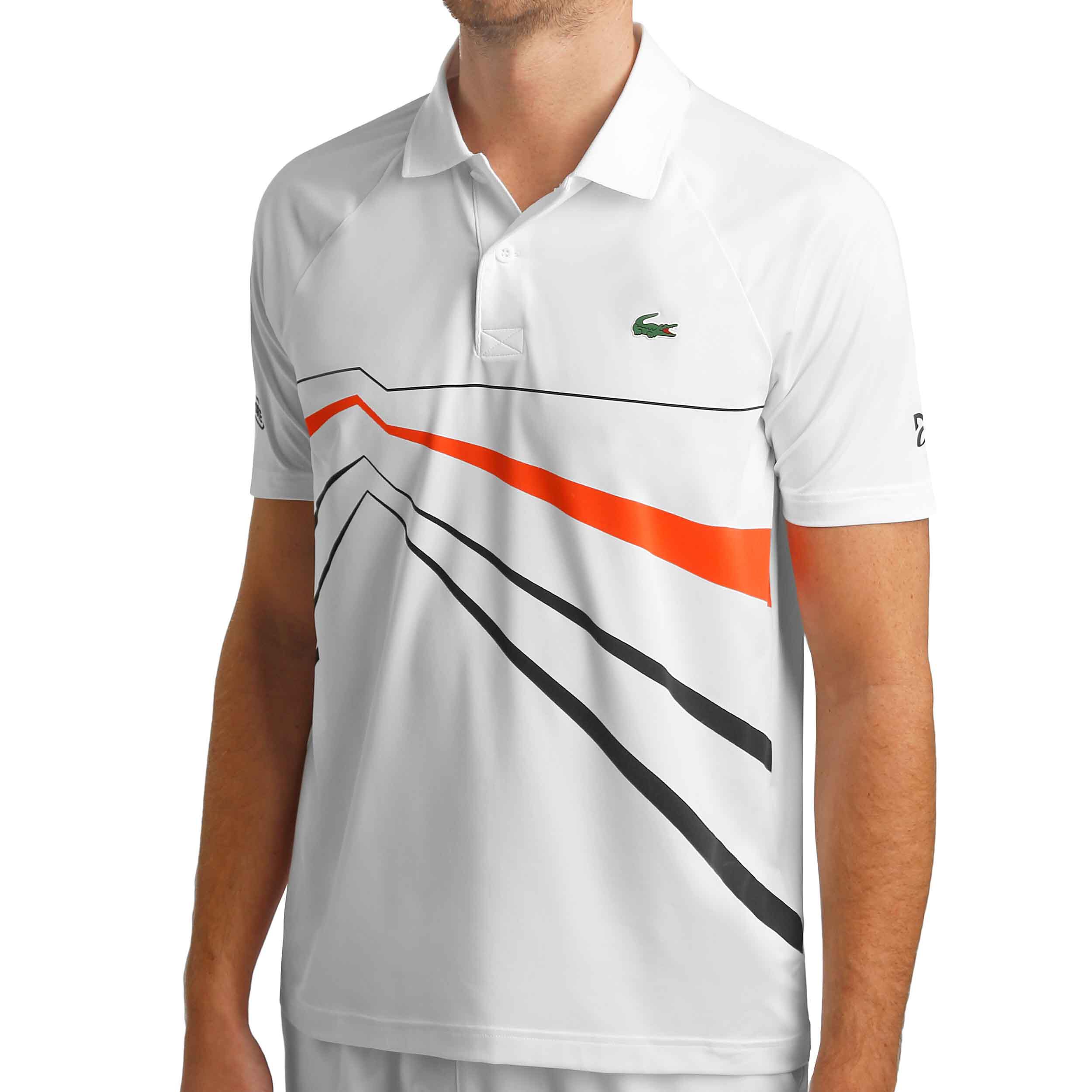 Polo lacoste djokovic blanc shop