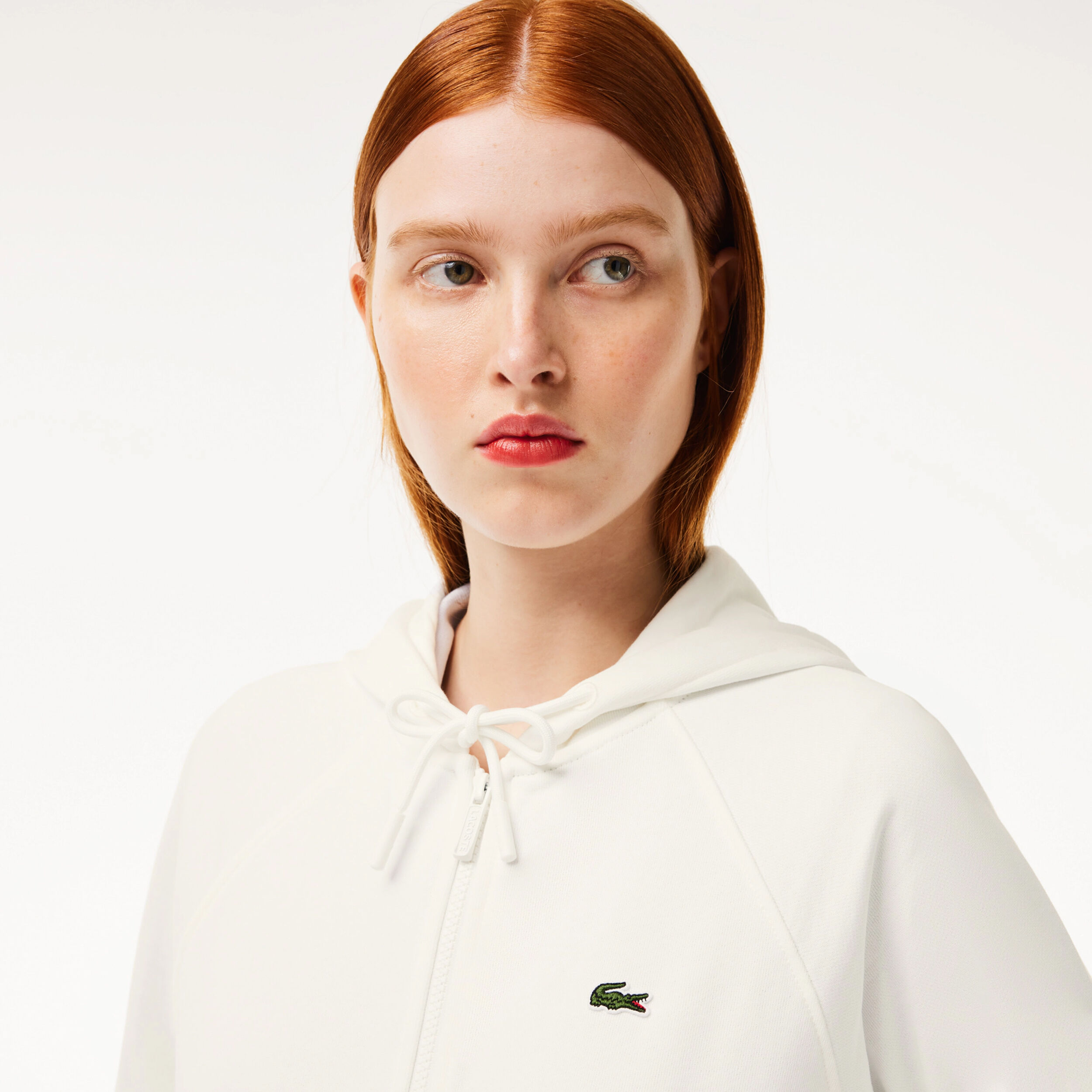 Lacoste white hoodie shop