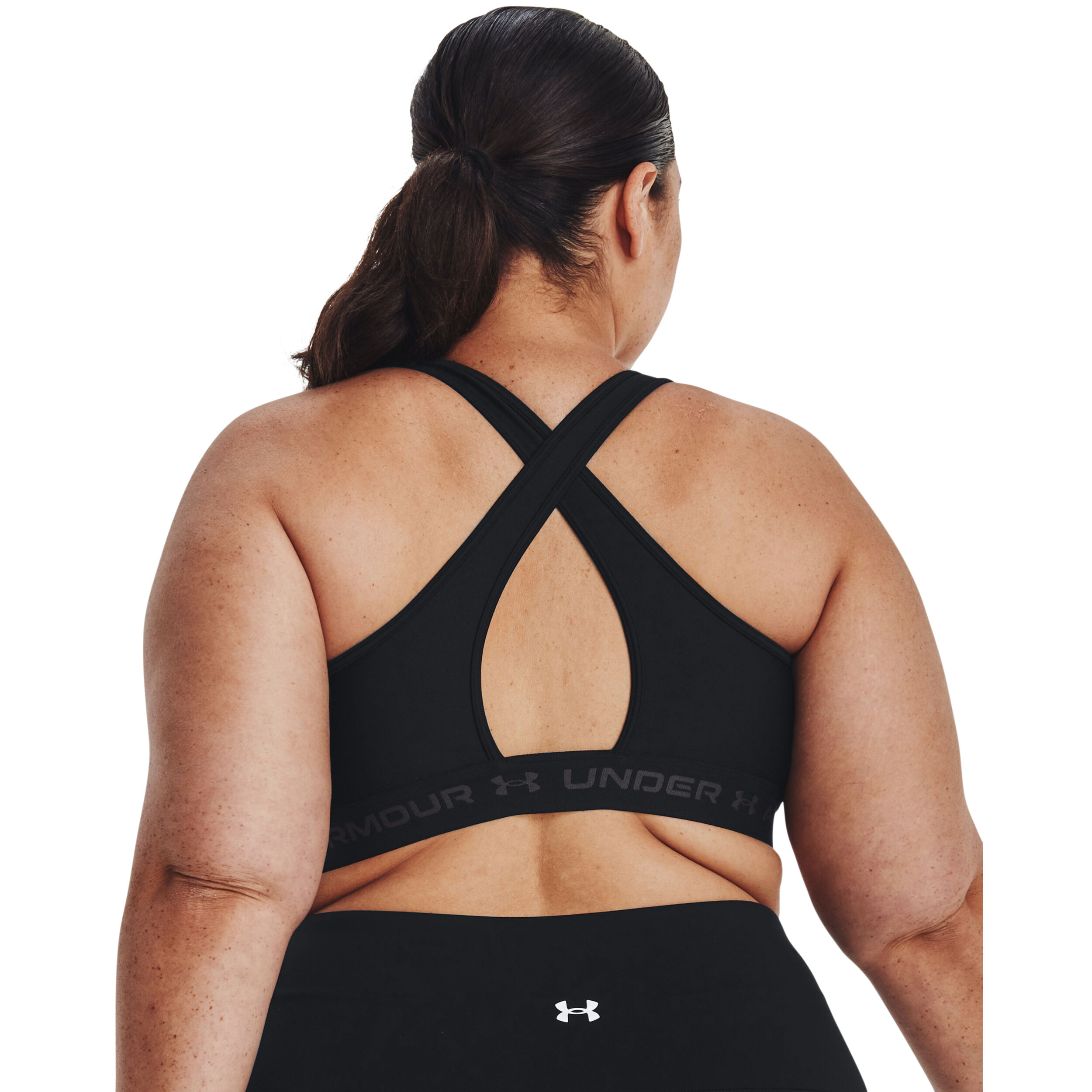 Crossback Mid Sports Bras Women Black Grey