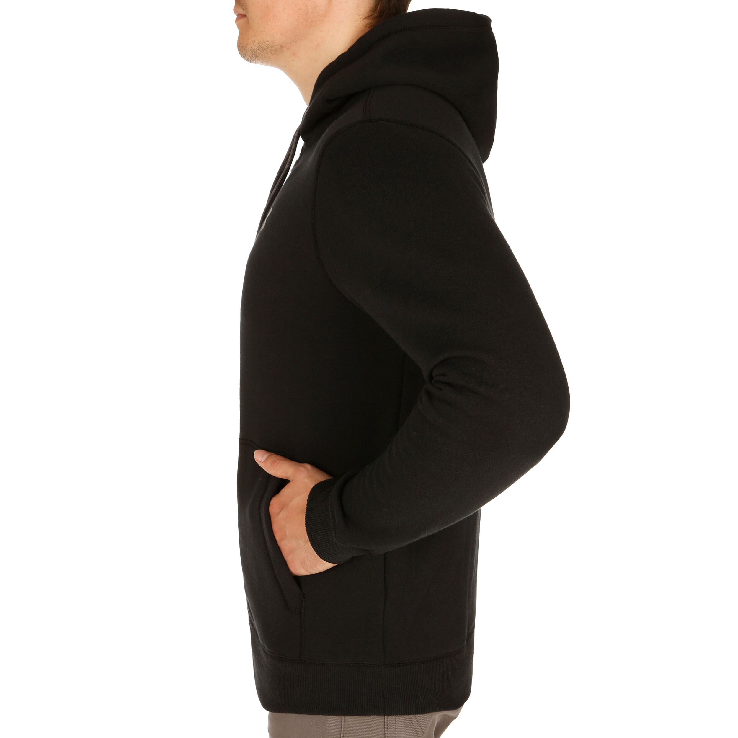 Rival Fitted Full Zip Hoodie Men Black Grey