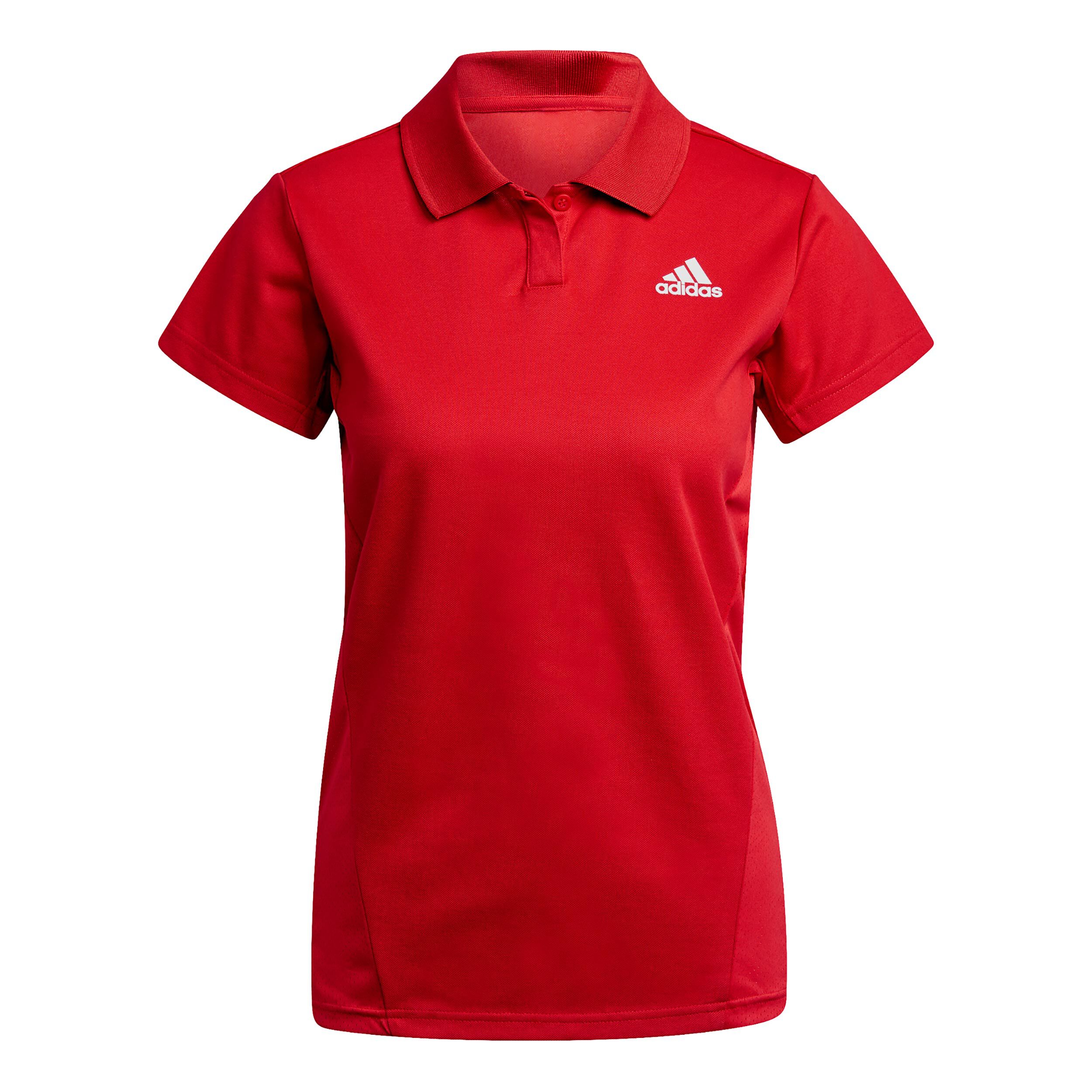 Pique Polo Women Red White