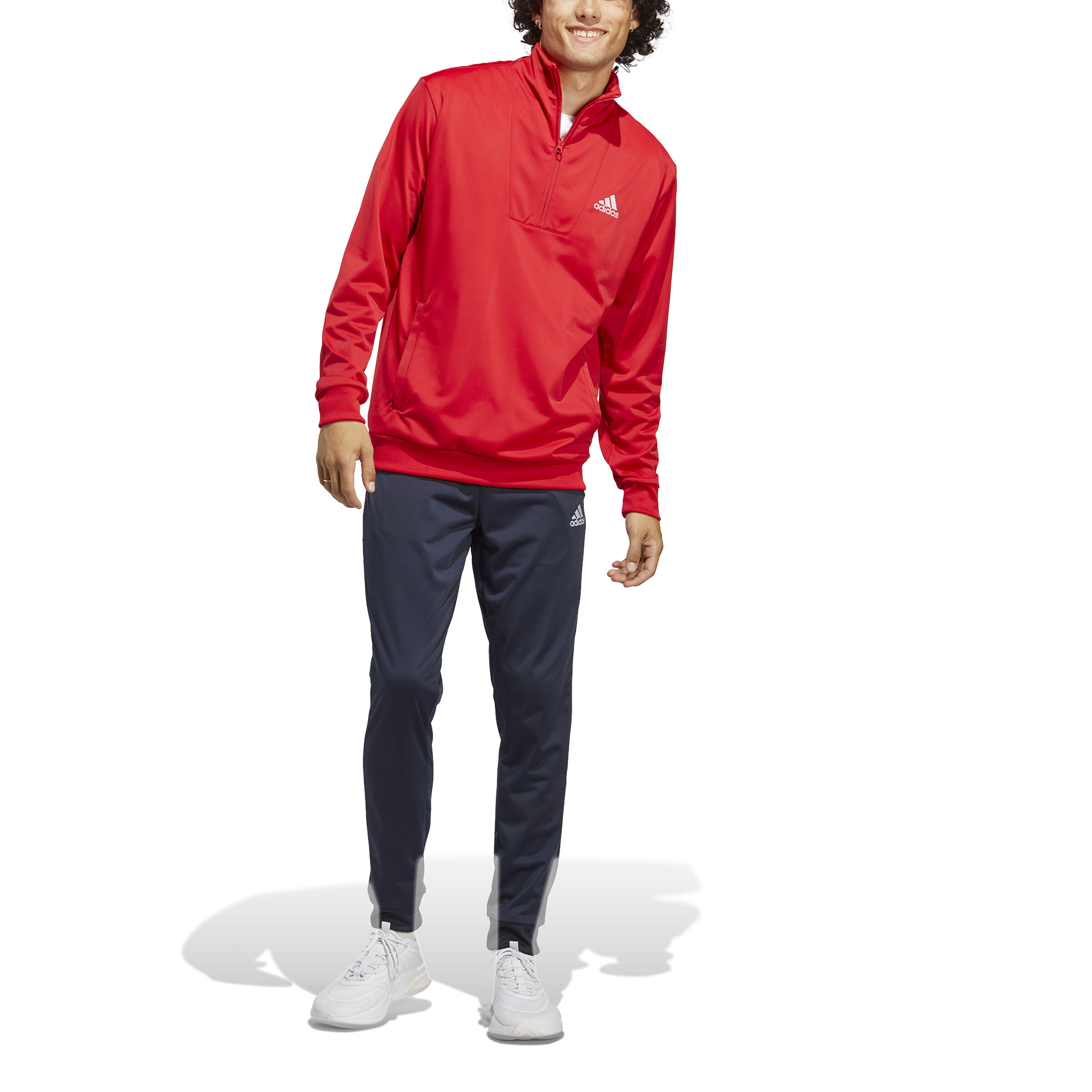 Small Logo Tricot Tracksuit Men Red Dark Blue