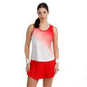 Crew Racerback Tank Top Women-red, white