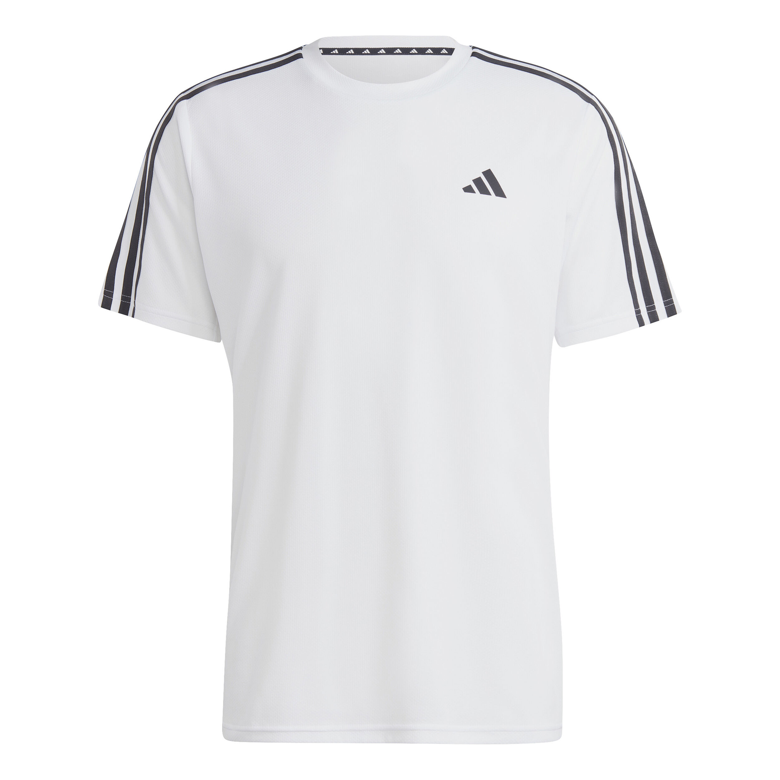 Adidas 3 stripe white t shirt 2025
