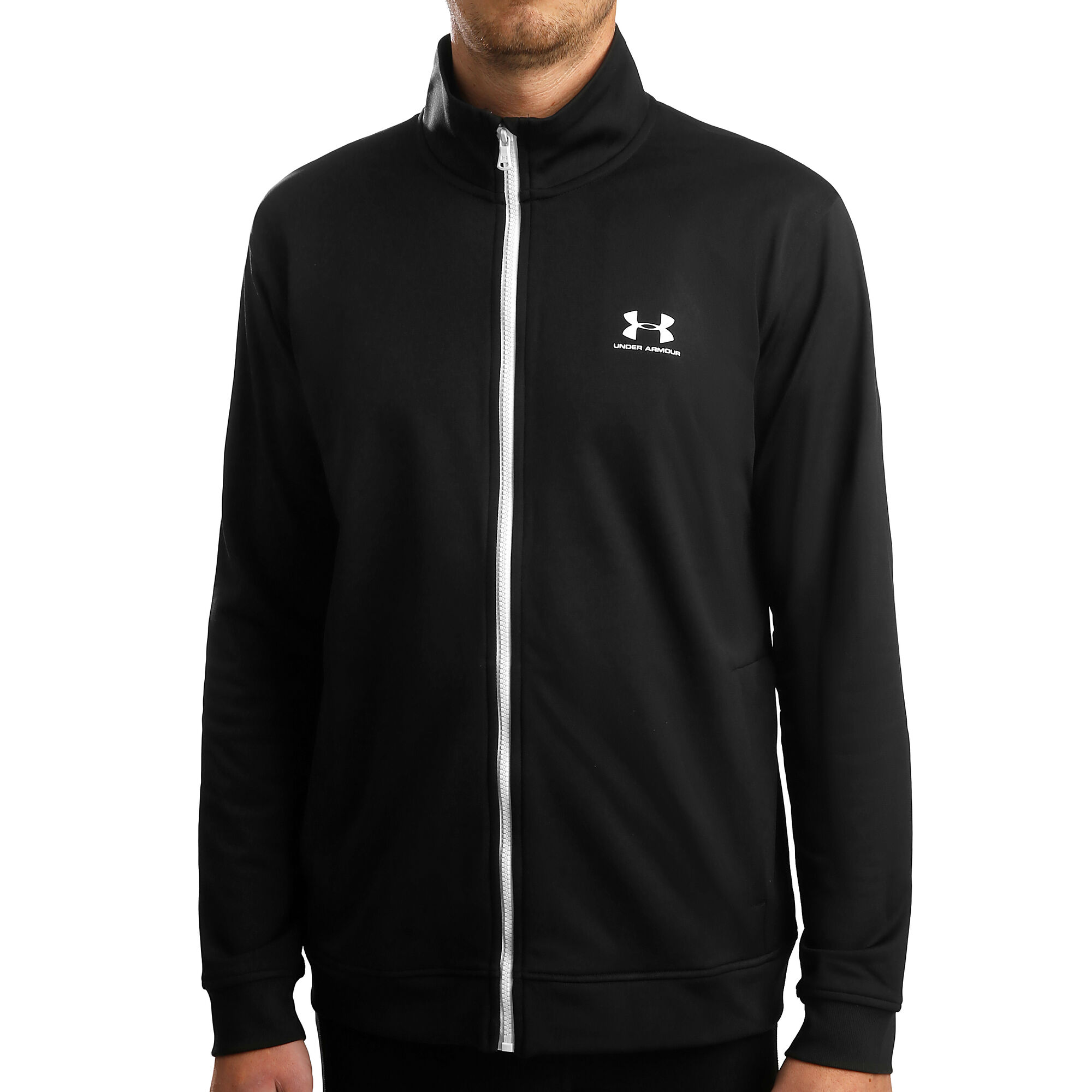 Under Armour Tricot taping jacket in black