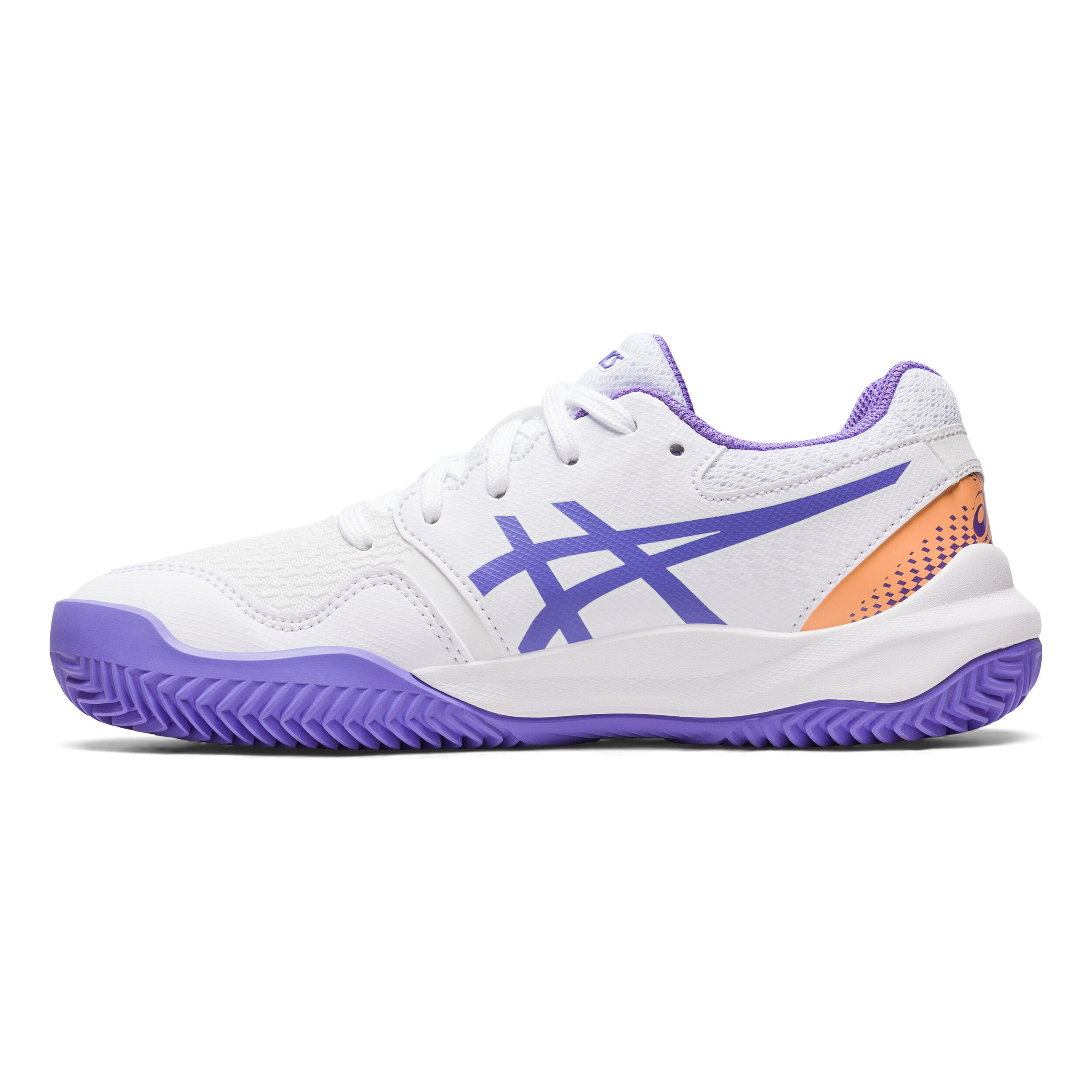 Gel Resolution 9 GS Clay Court Shoe Kids White Violet