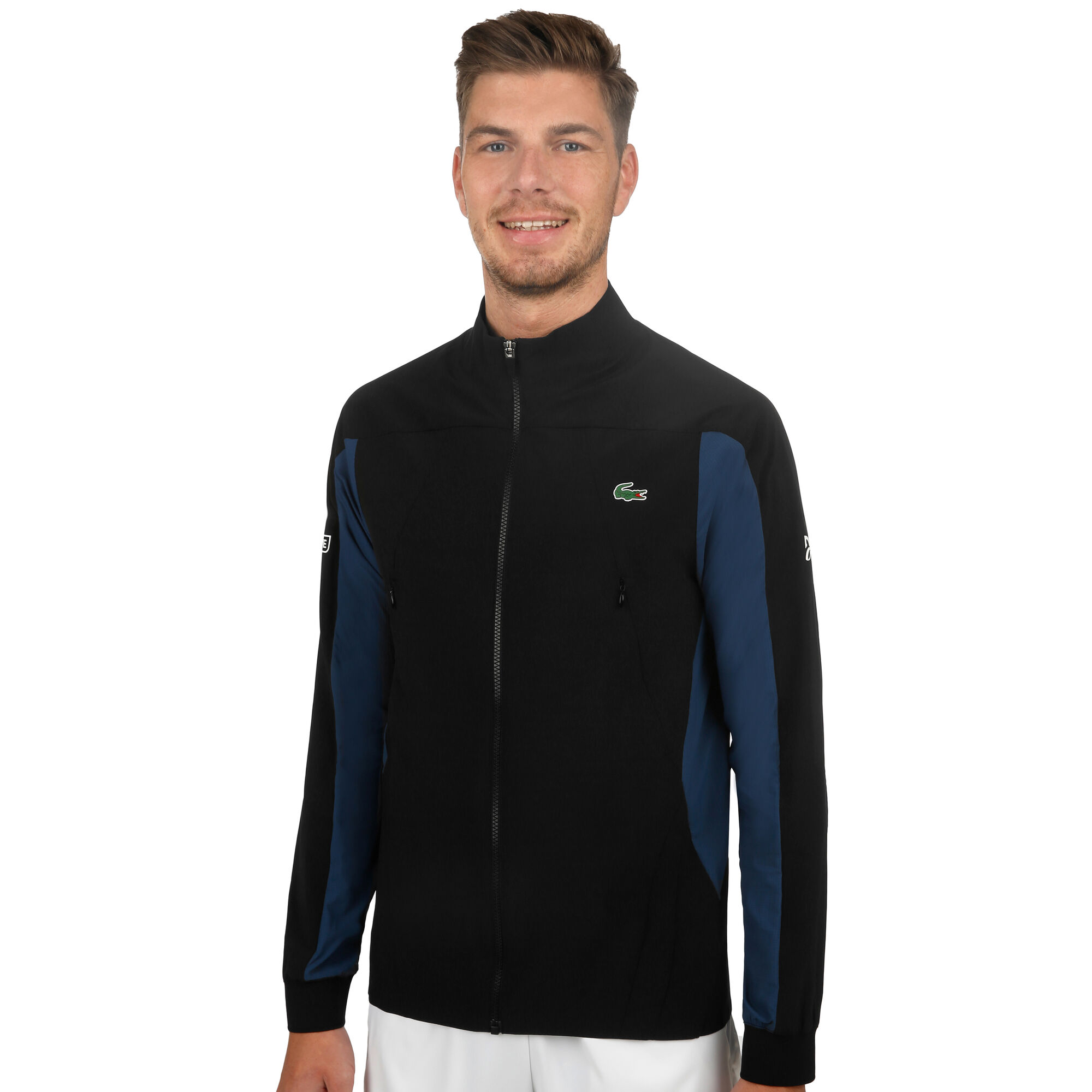 buy Lacoste Novak Djokovic Training Jacket Men - Black ...