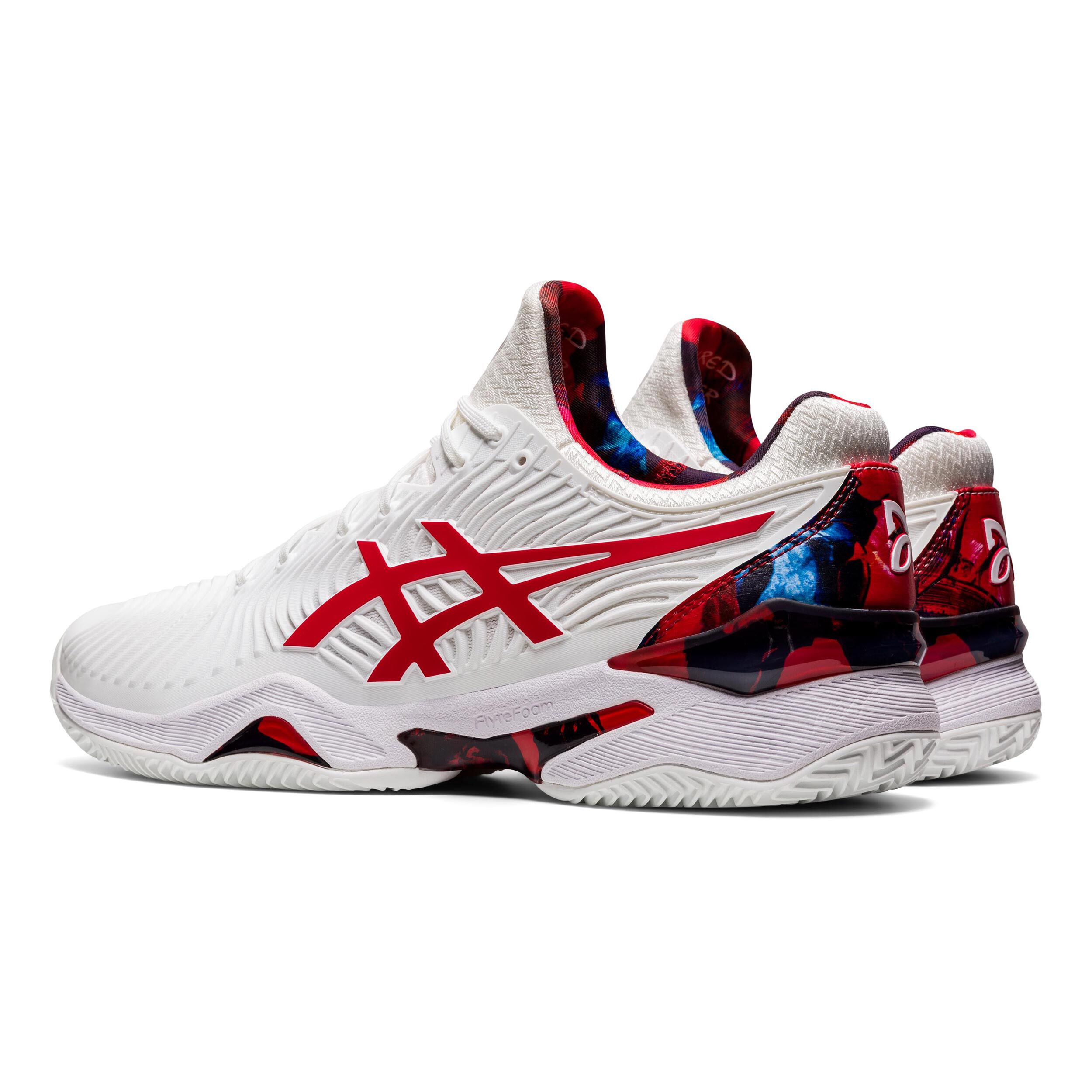 Court FF Novak Clay Court Shoe Men White Red