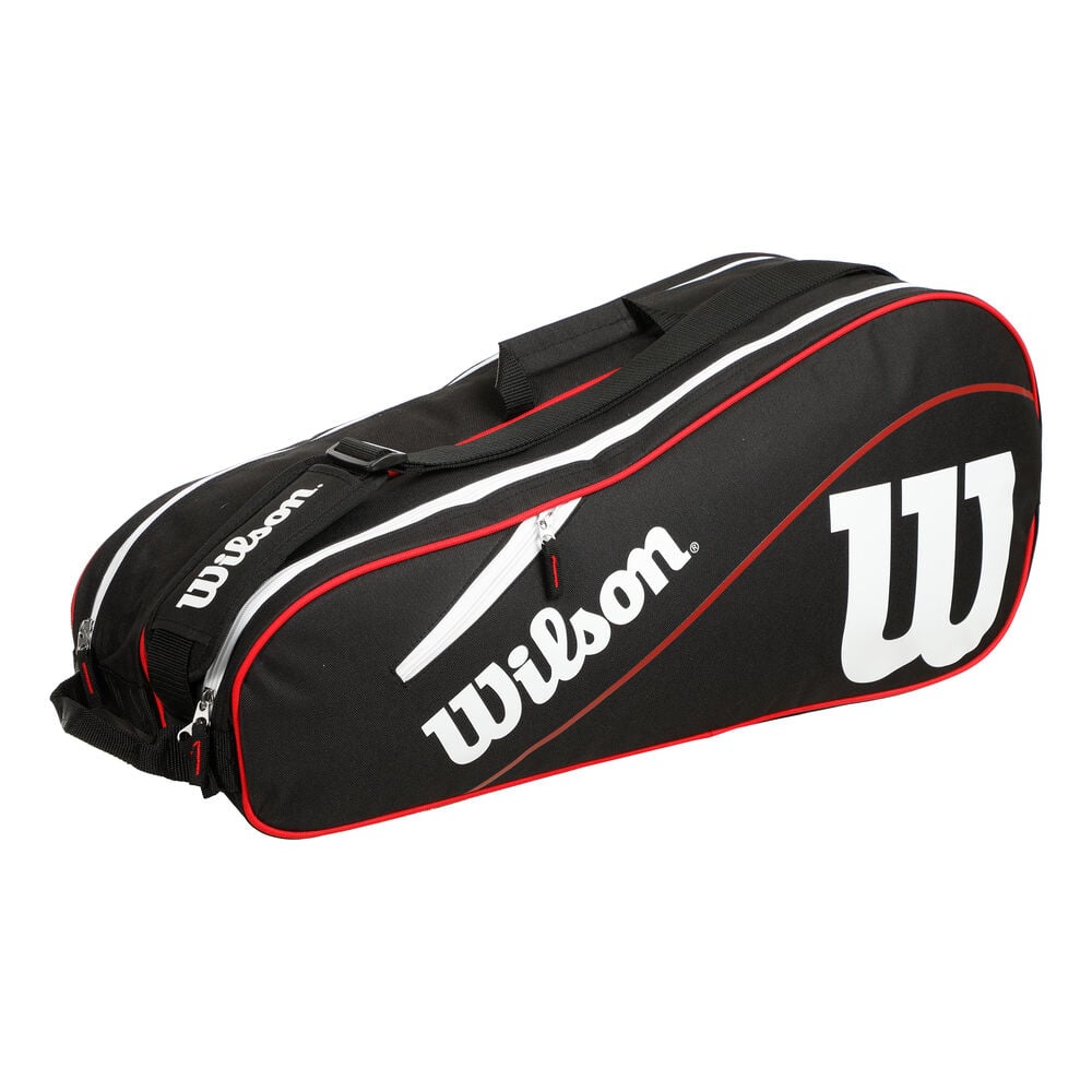 Wilson Advantage III Six Racket Bag-Black,White black Wilson Advantage III Six Racket Bag-Black,White black