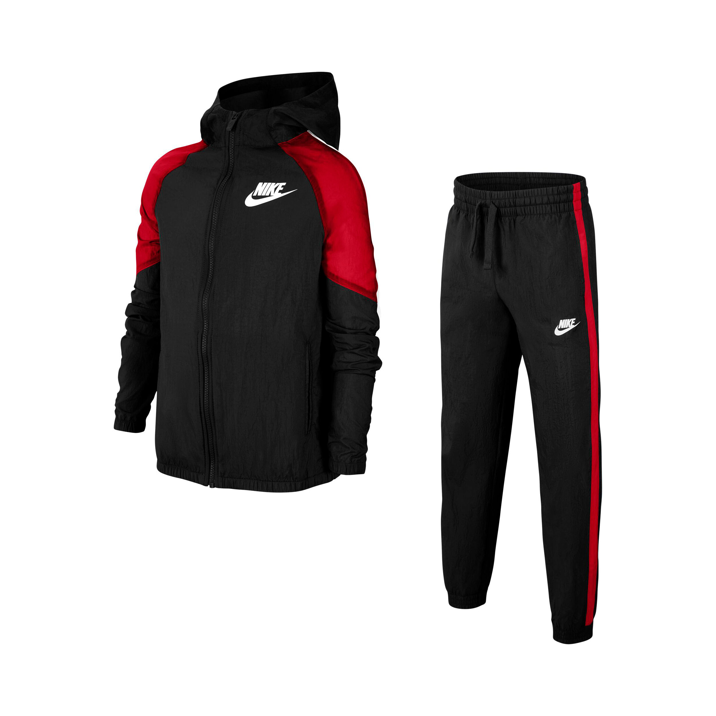 Mens black and deals red nike tracksuit