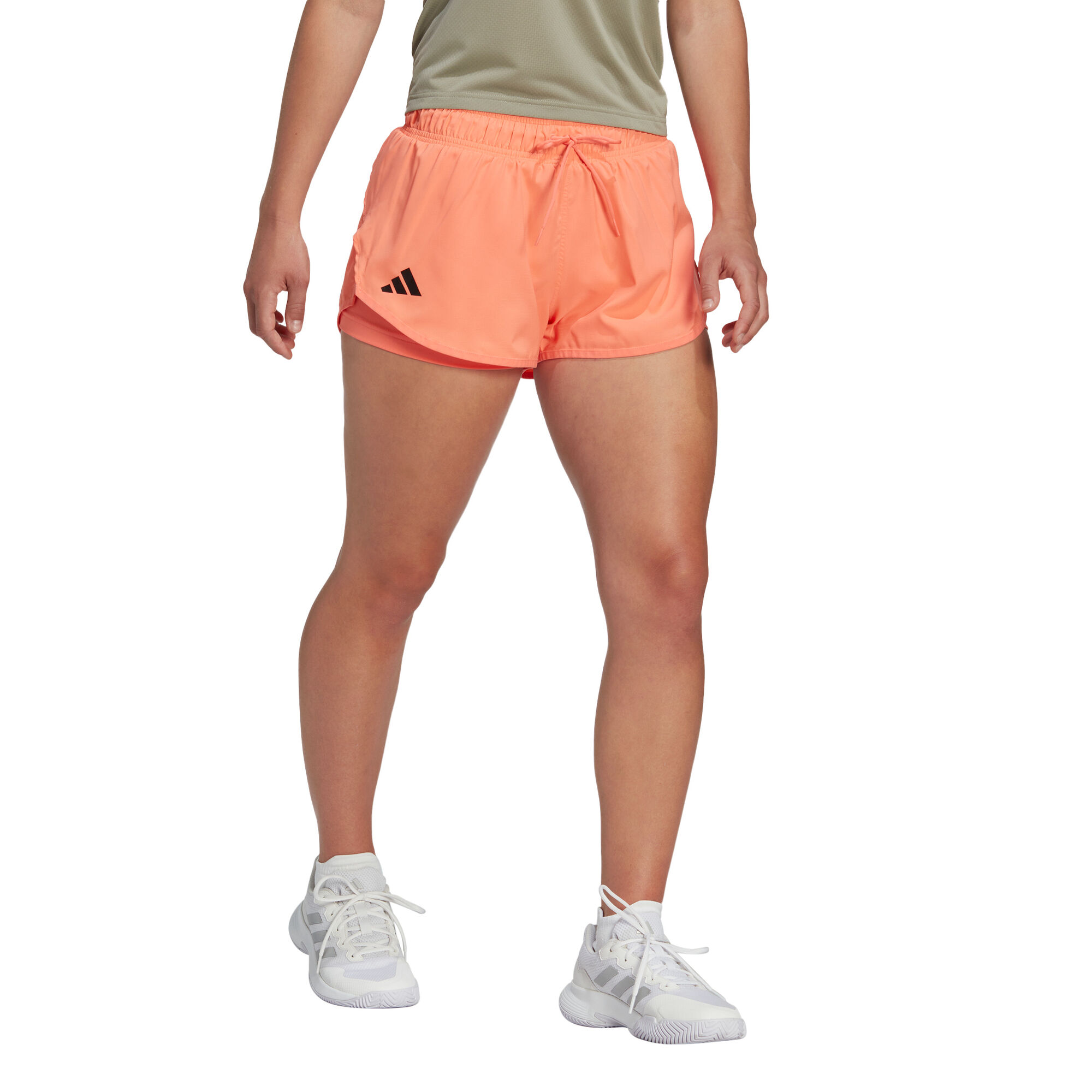 adidas orange short set womens
