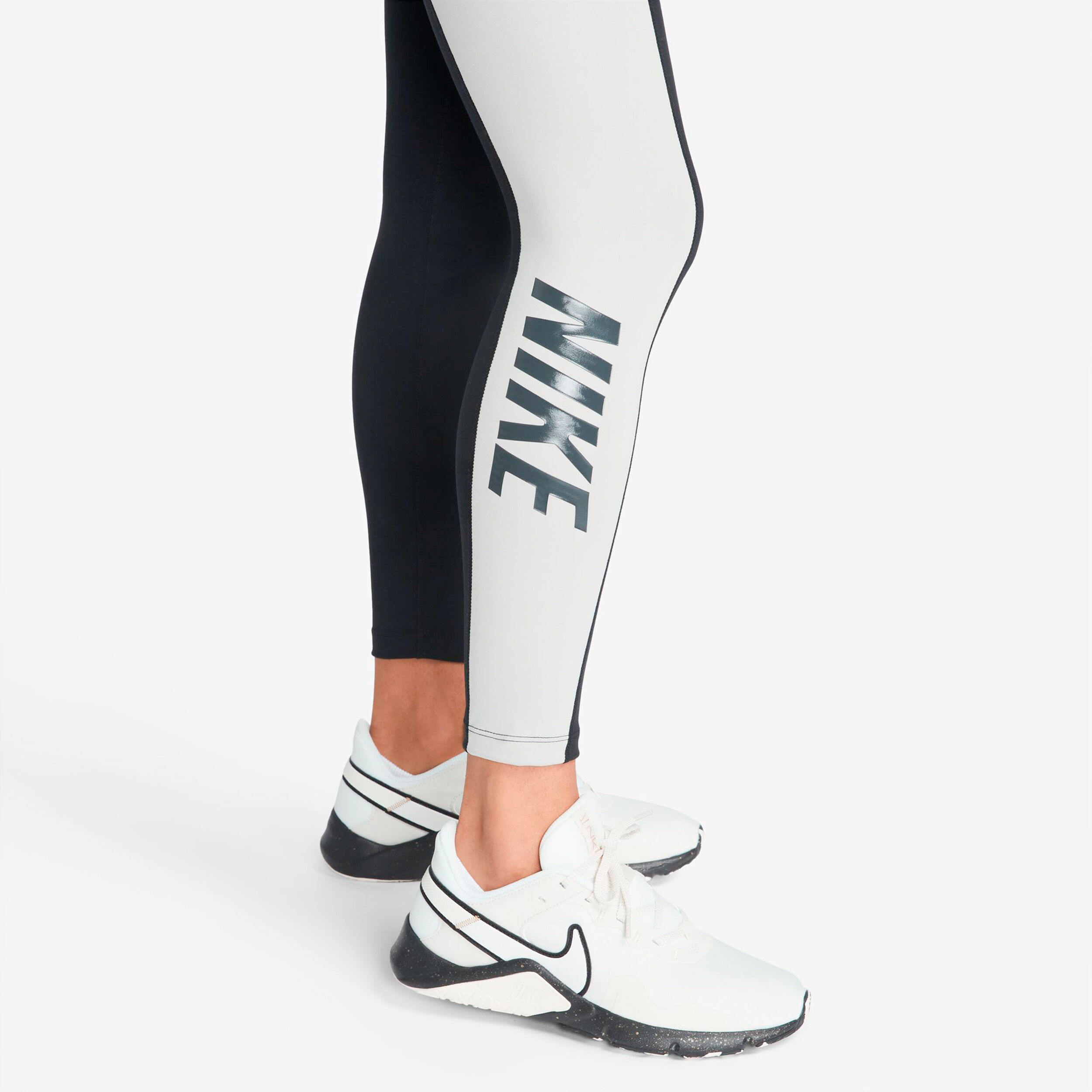 Buy Nike Dri Fit One Mid Rise Color Block Tight Women Black Grey online Tennis Point UK