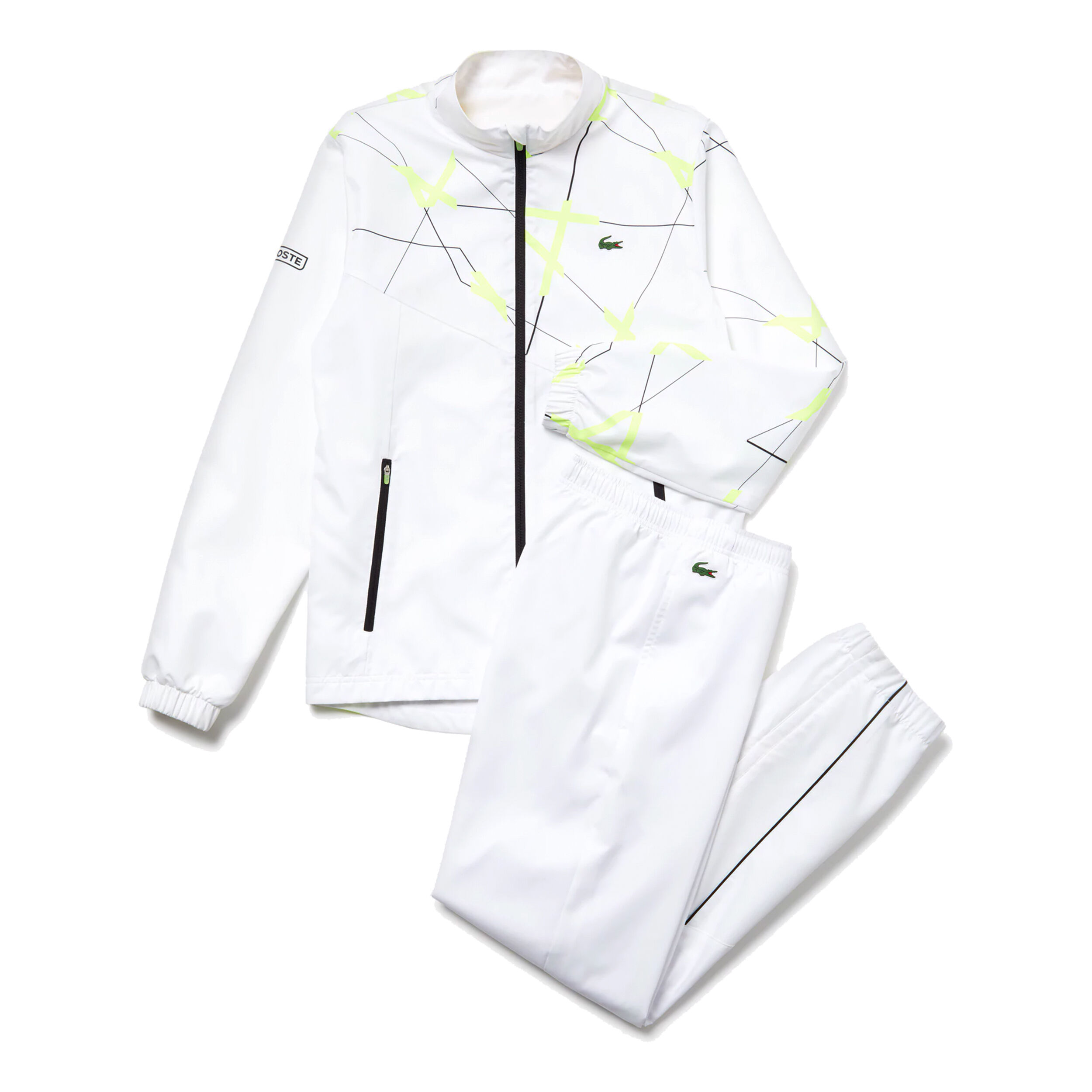 Lacoste tracksuit white hot sale