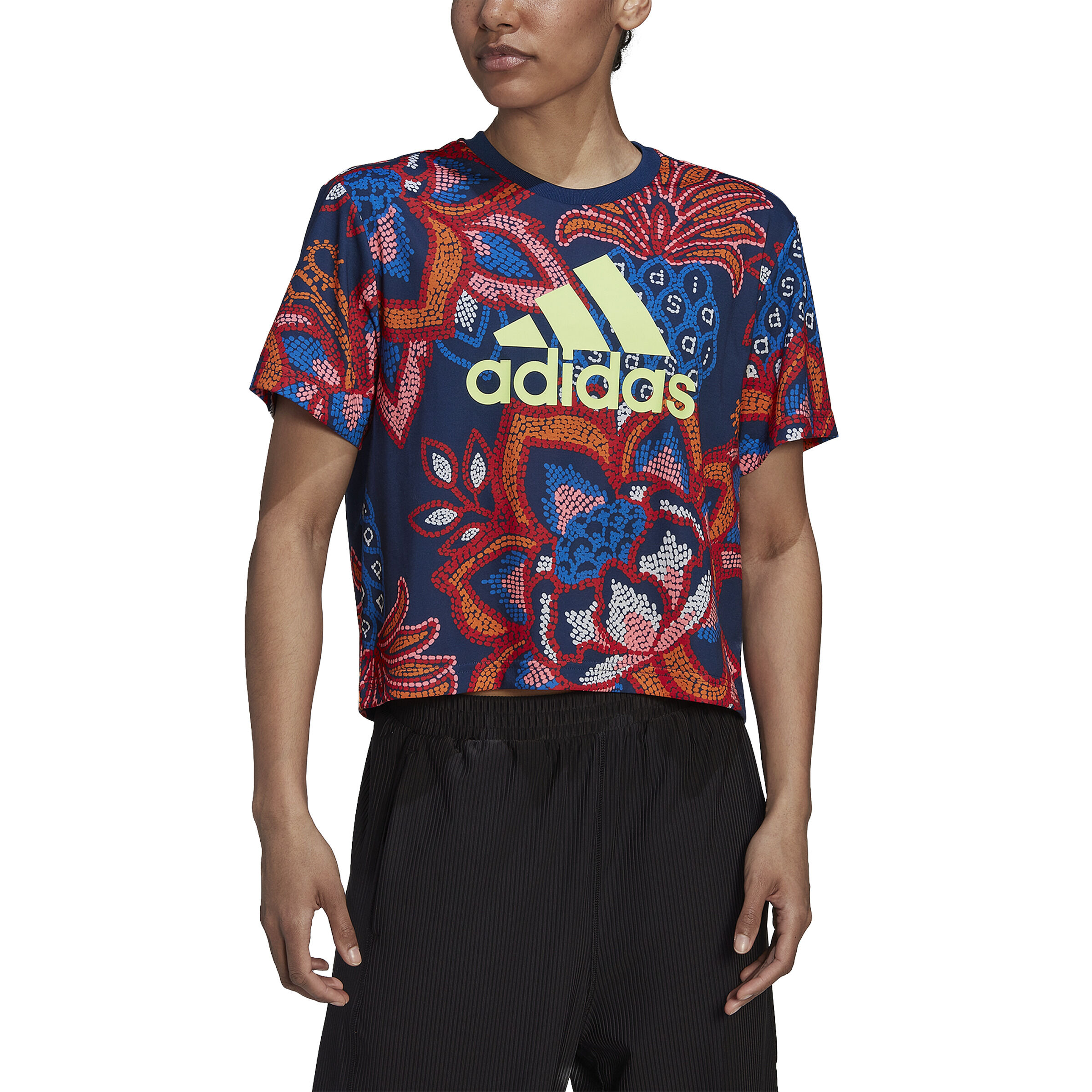 Multi coloured adidas t shirt sales
