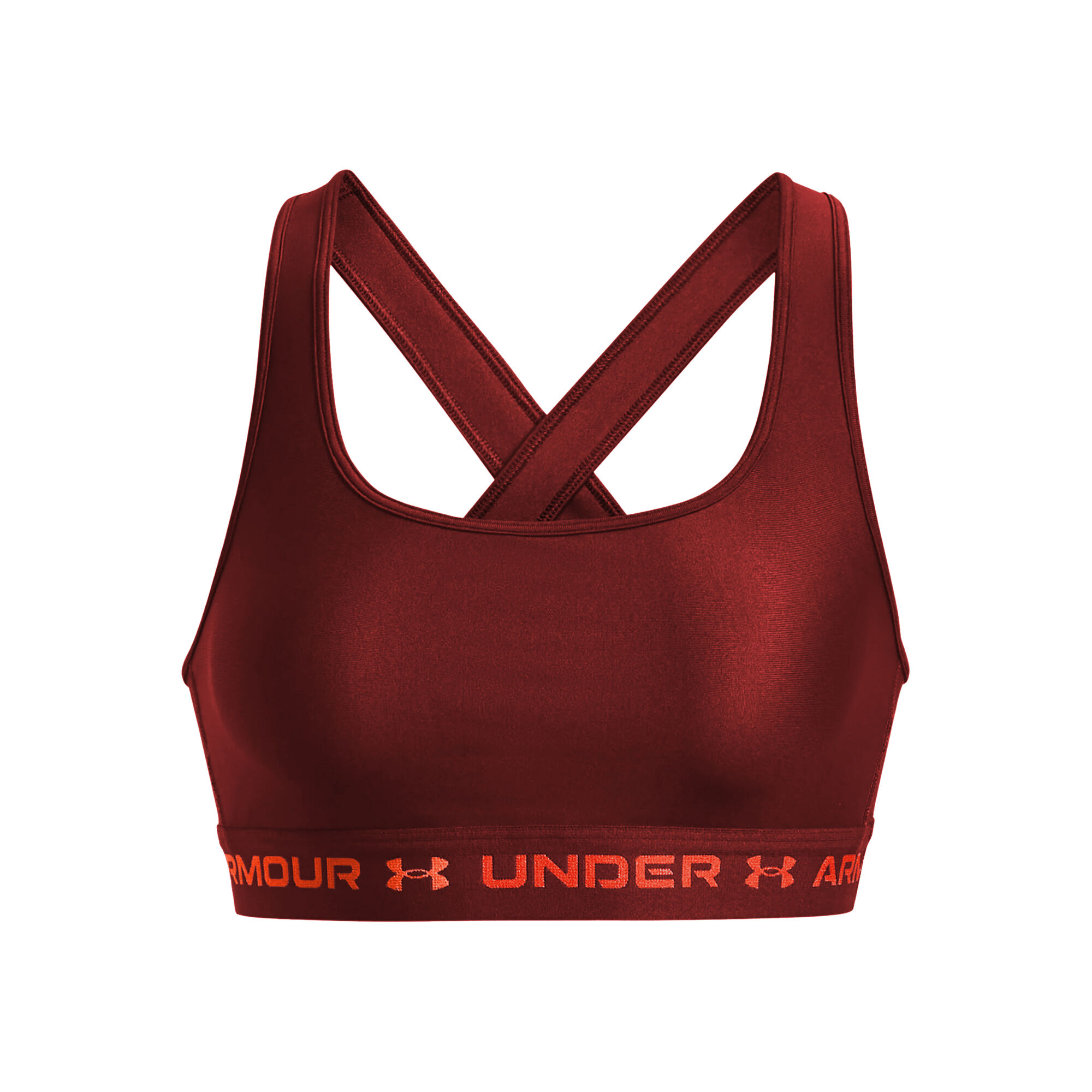 Crossback Mid Sports Bras Women - Dark Red, Red