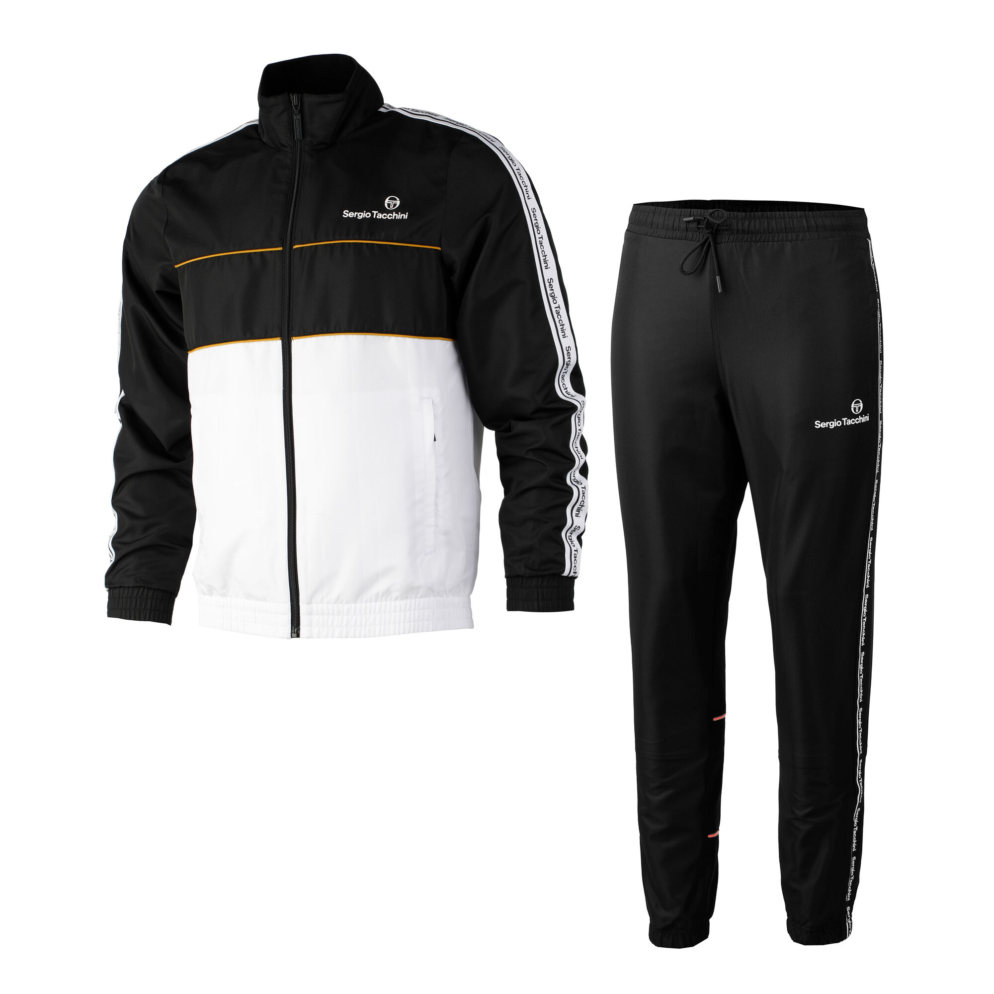 Buy Sergio Tacchini Nastro Tracksuit Men Black, White online | Tennis ...