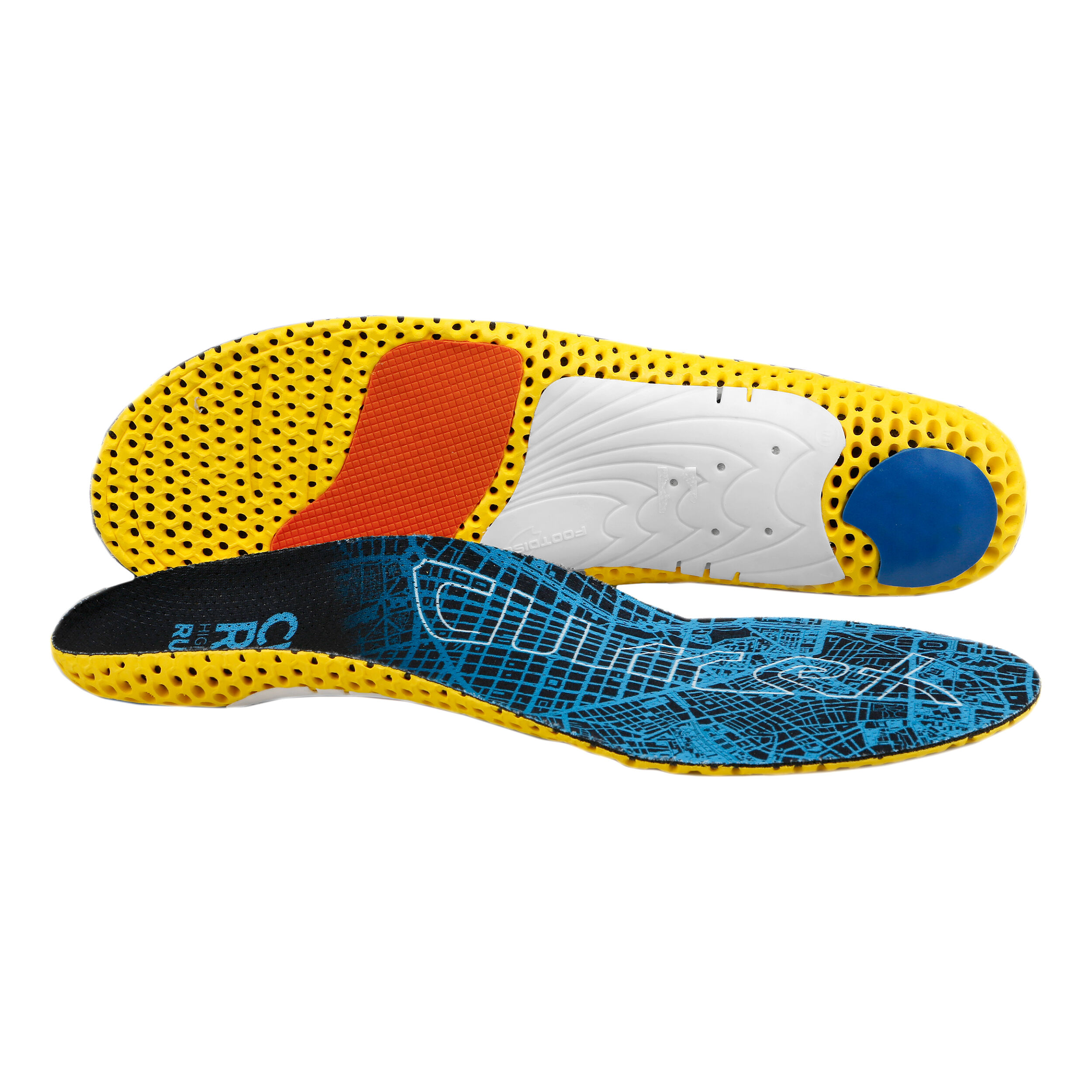 RunPro High Insoles Blue Yellow