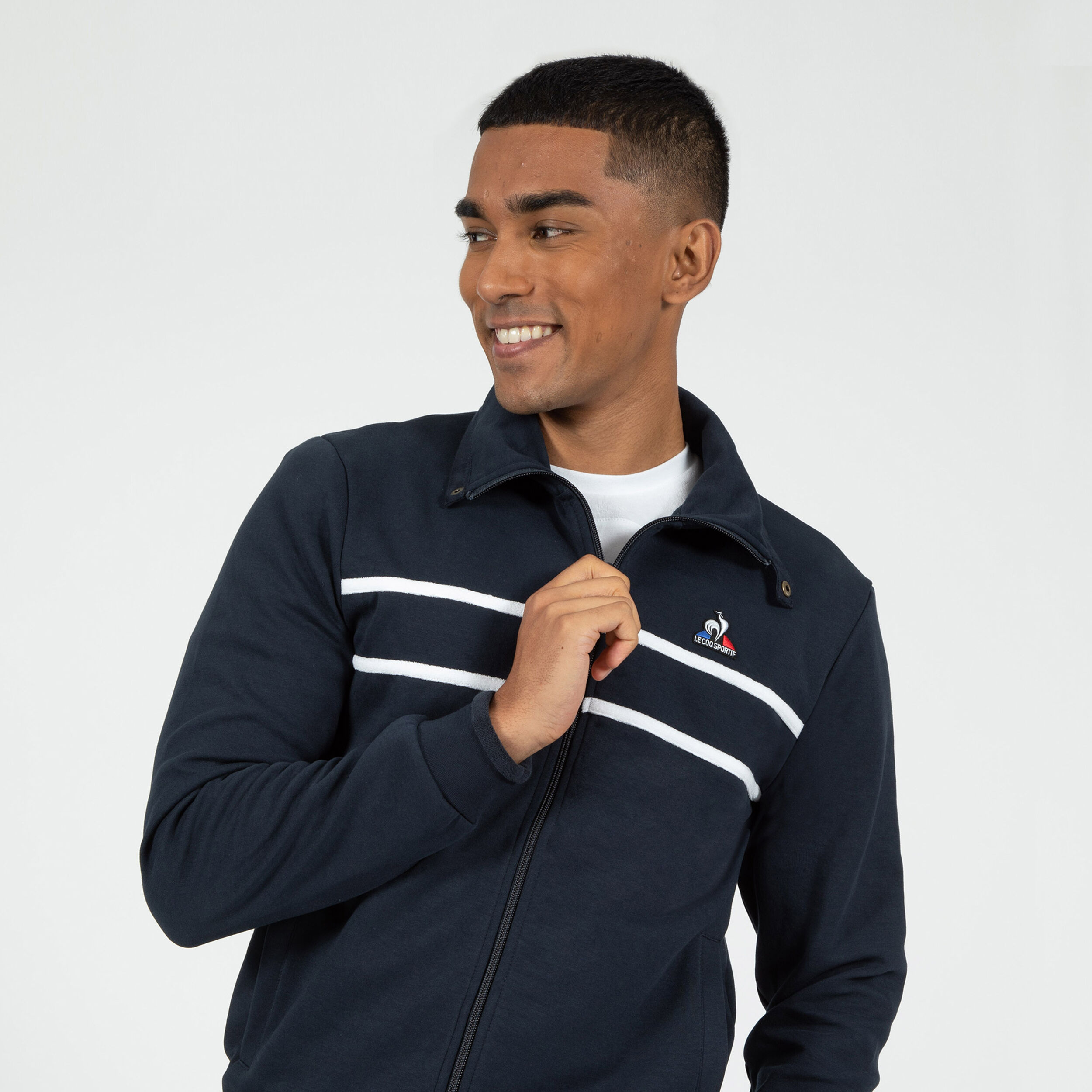 Buy Le Coq Sportif No. 1 Full Zip Hoodie Men Dark Blue online