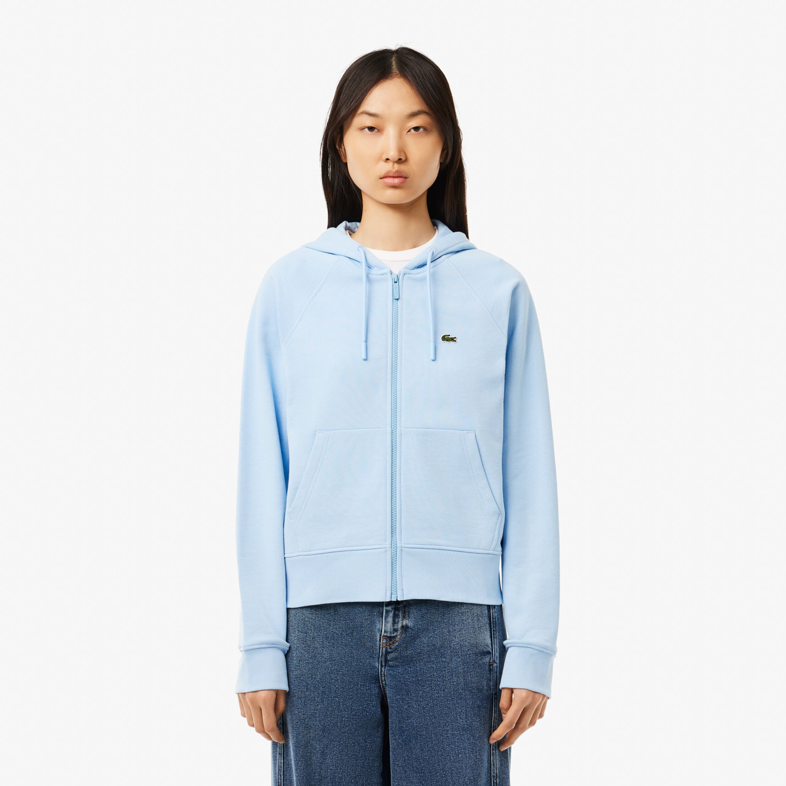Buy Lacoste Lifestyle Fleece Zip Hoodie Women Light Blue online Tennis Point UK