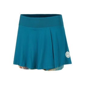 Image of Komodo Printed Wavy Skirt Women-Petrol