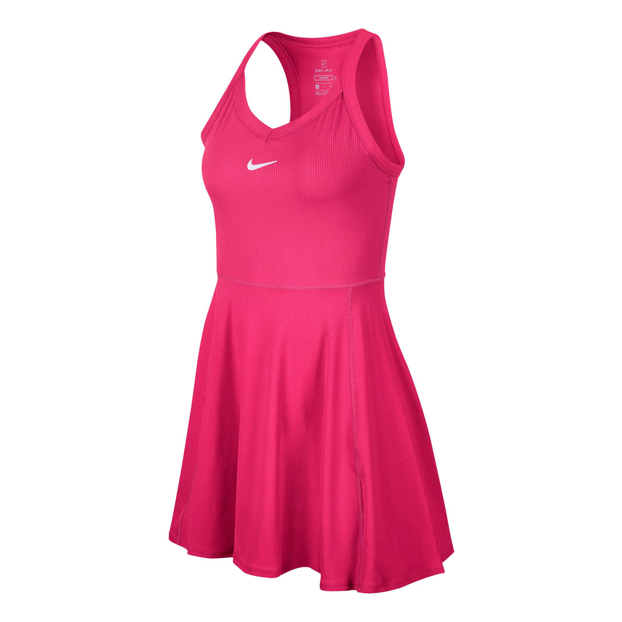Pink and white nike dress best sale