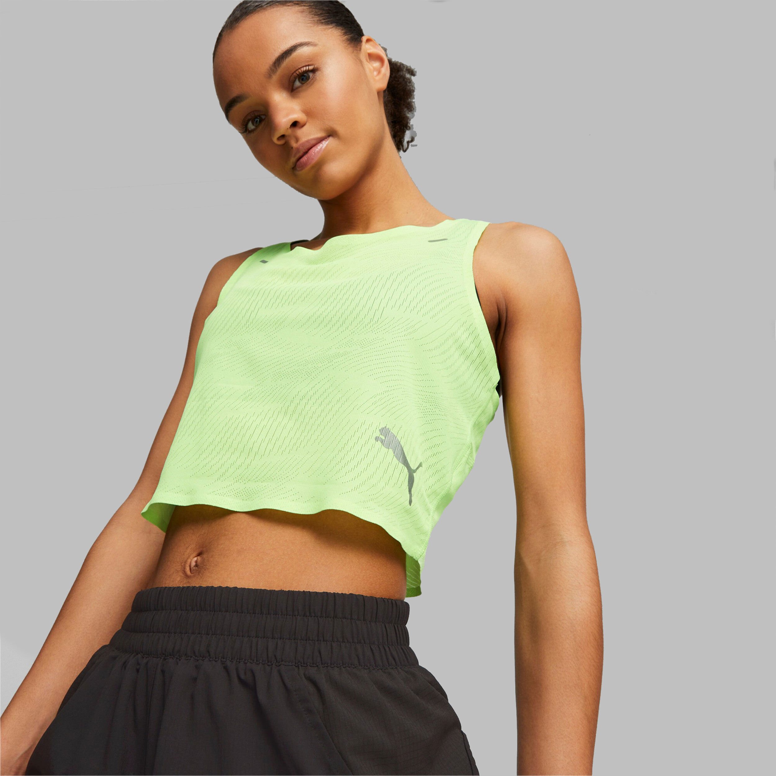 Buy Puma Run Ultraspun Crop Tank Top Women Green online Tennis Point UK