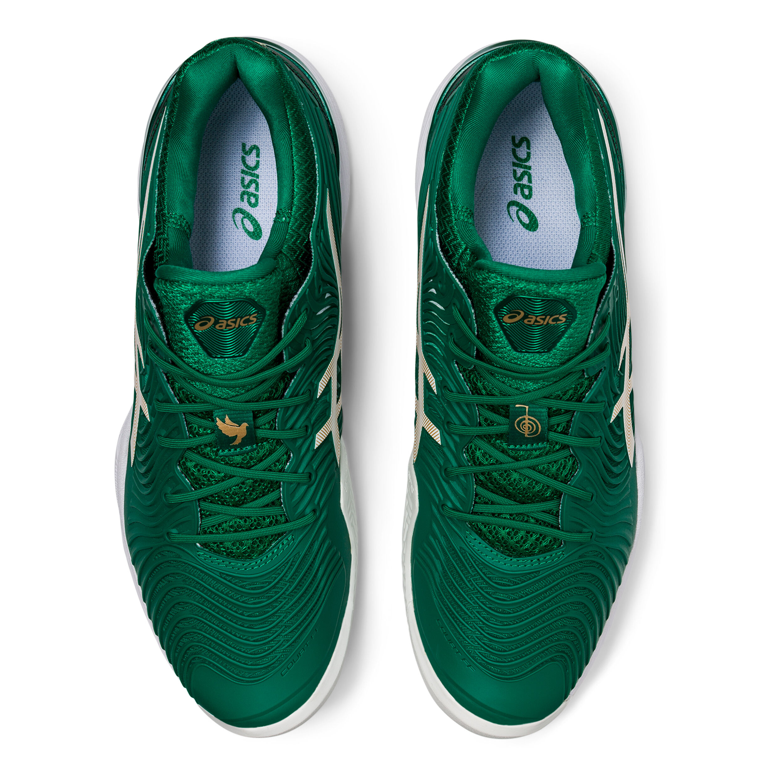 Buy ASICS Court FF Novak Clay Court Shoe Men Dark Green Gold online Tennis Point UK