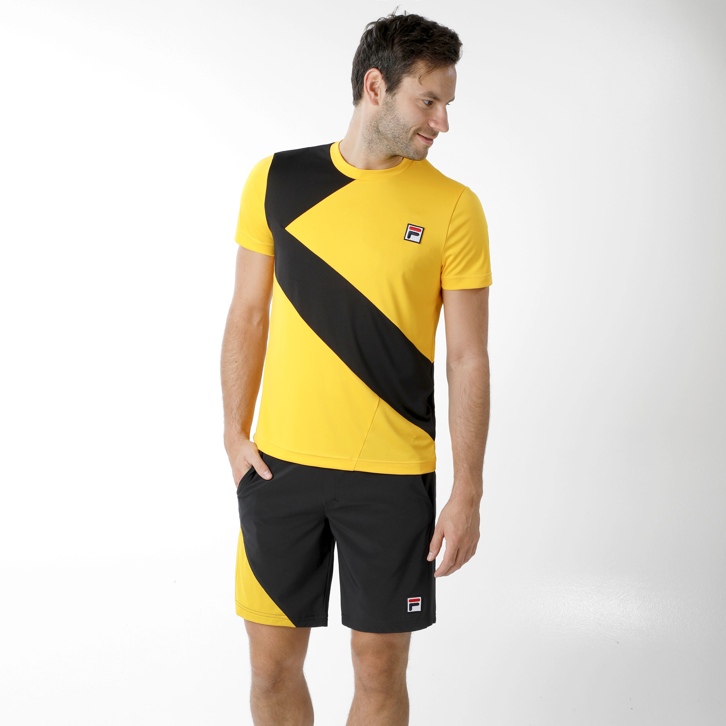Buy Fila Louis T Shirt Men Yellow Black online Tennis Point UK