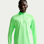 Nike Clothing Nike Stride Half-Zip Running shirt Men - light green, silver