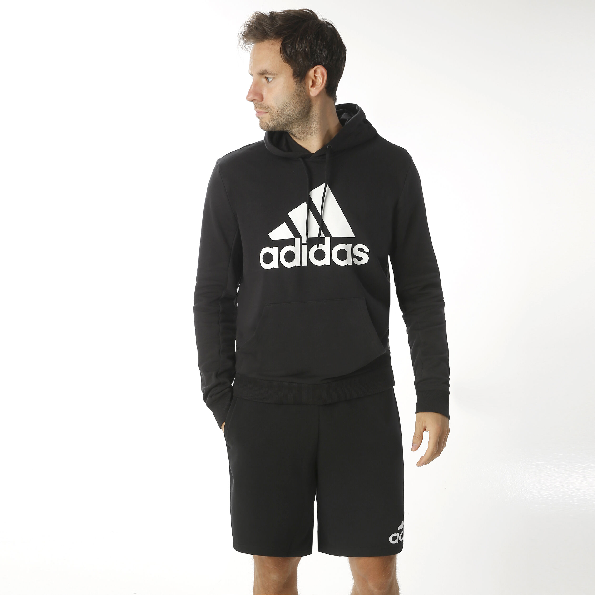 Adidas hoodie and store shorts
