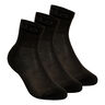 Quarter Active Sports Socks 3 Pack-Black