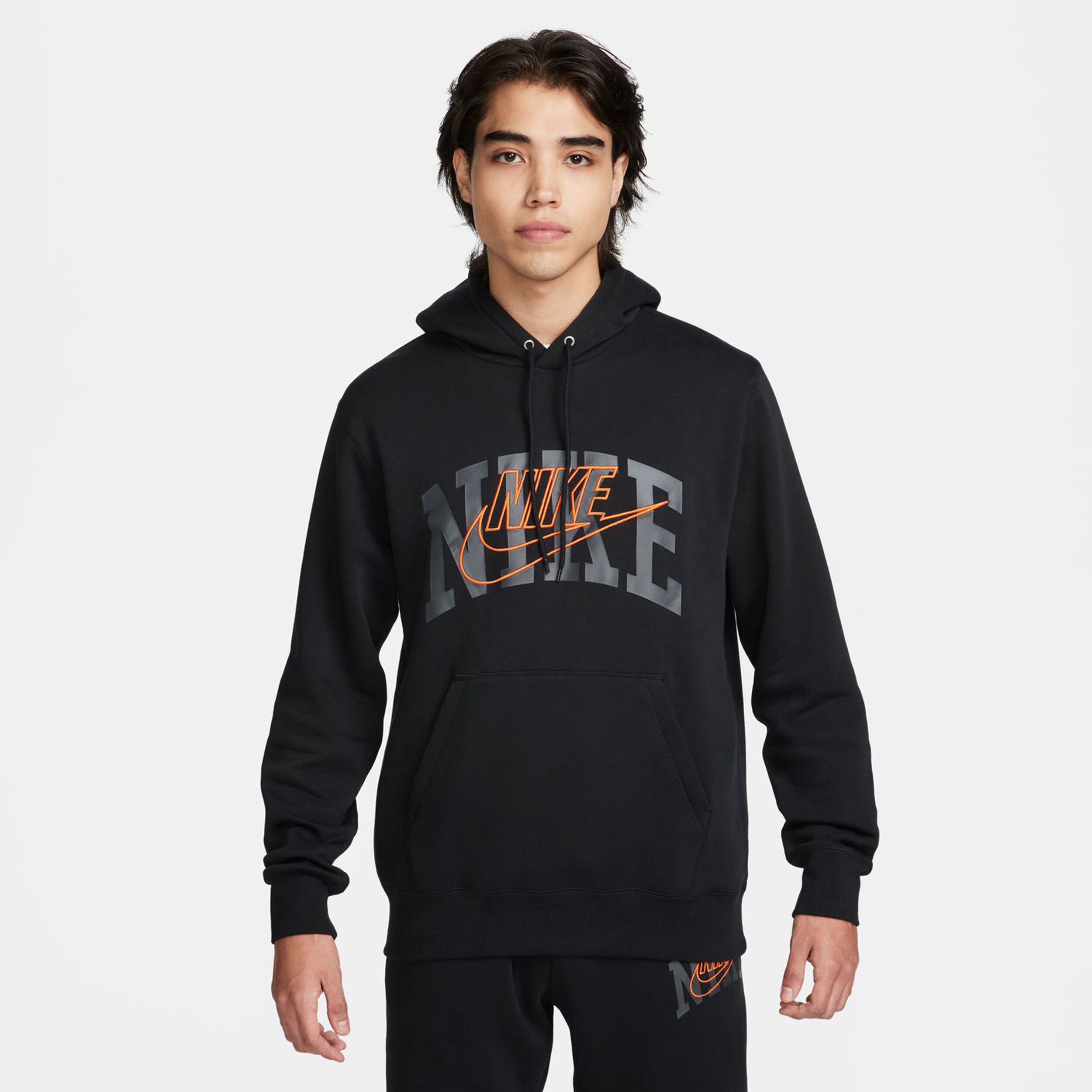 Orange and black nike sweatshirt top