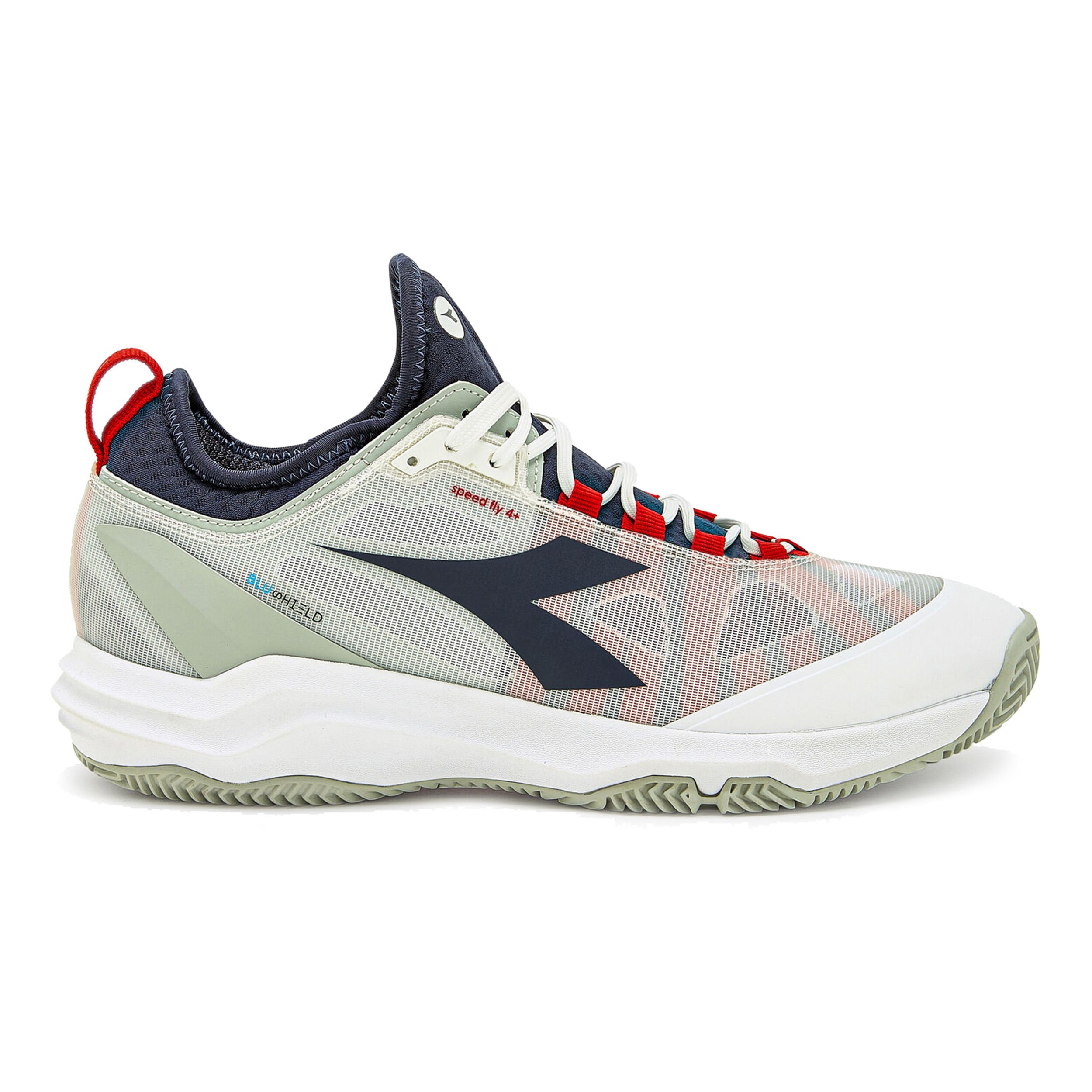 Speed Blushield Fly 4 Clay Court Shoe Men White Dark Blue