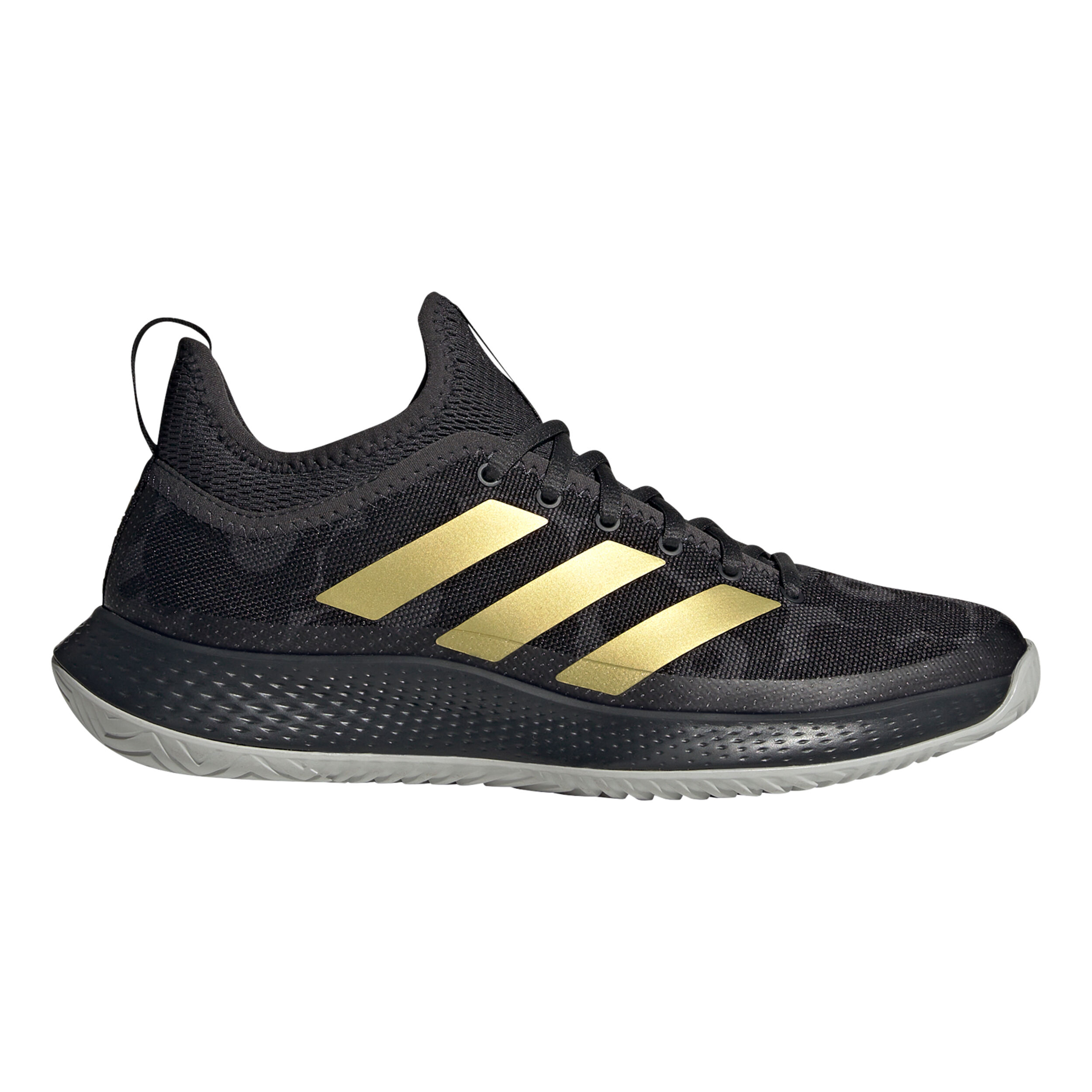 Adidas black and gold tennis sale shoes