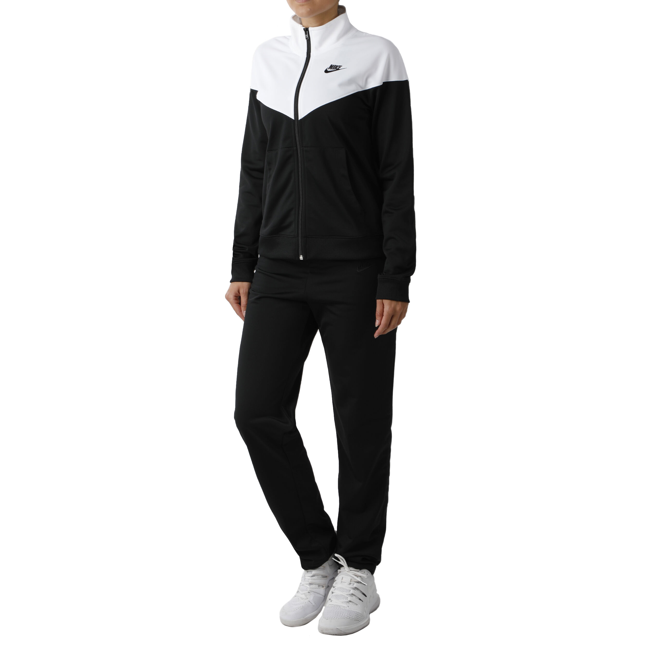 Womens black and shop white nike sweatsuit