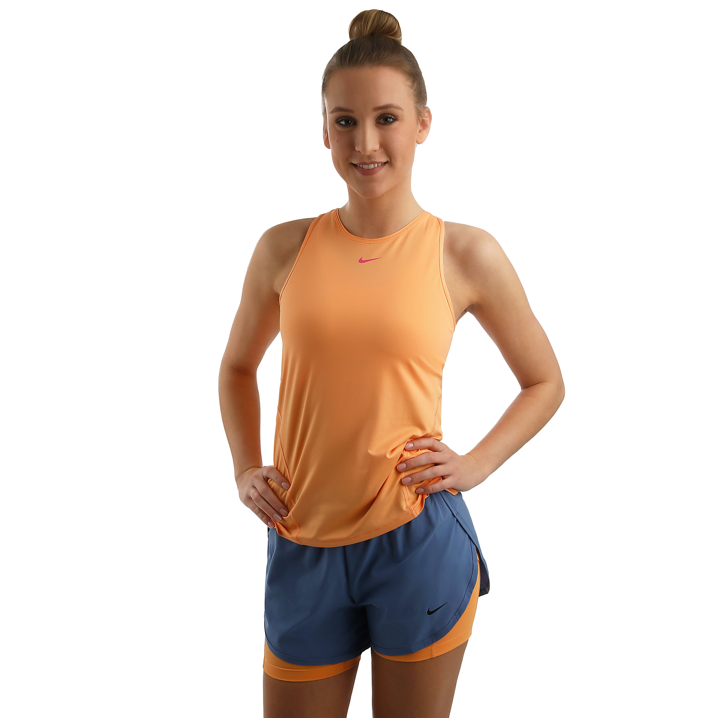 blue and orange nike shorts womens