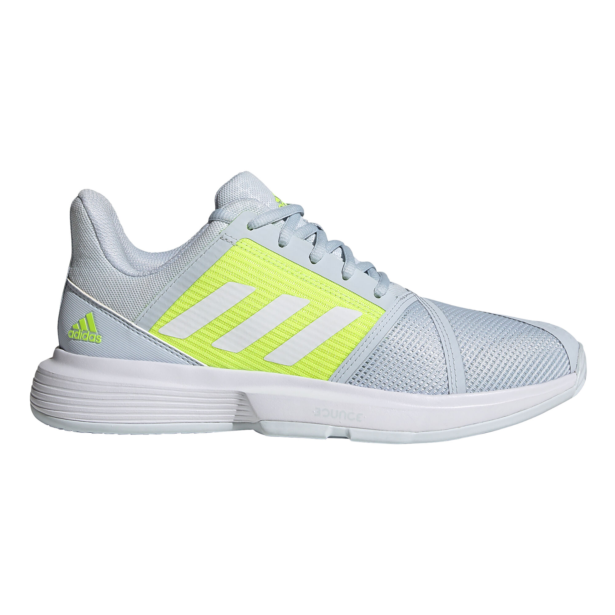 Buy adidas CourtJam Bounce All Court Shoe Women Light Blue, Neon Yellow ...