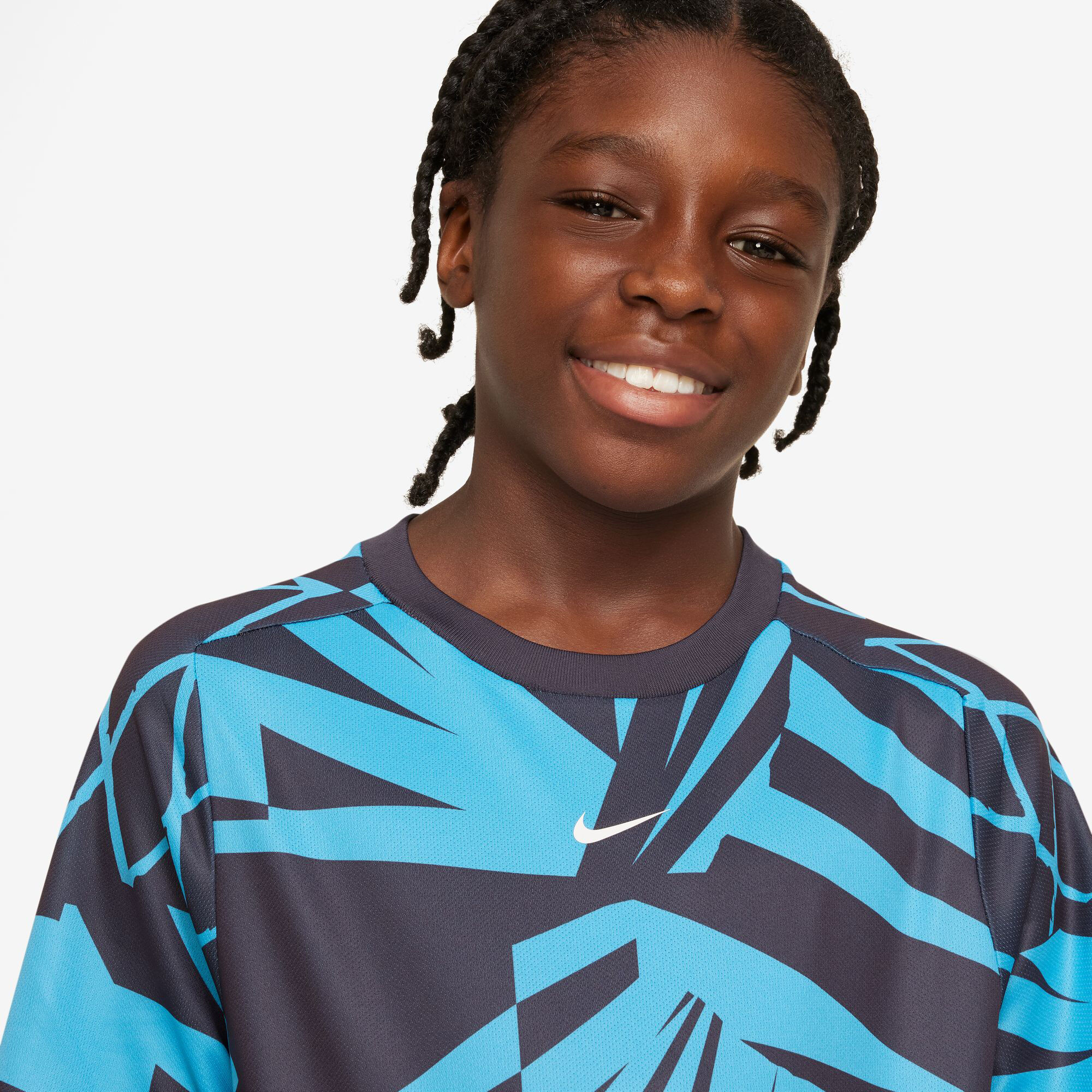 Big Kids T Shirt Boys Turquoise Black