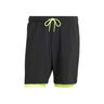 7in Club 2In1 Shorts Men-Black,Neon Green