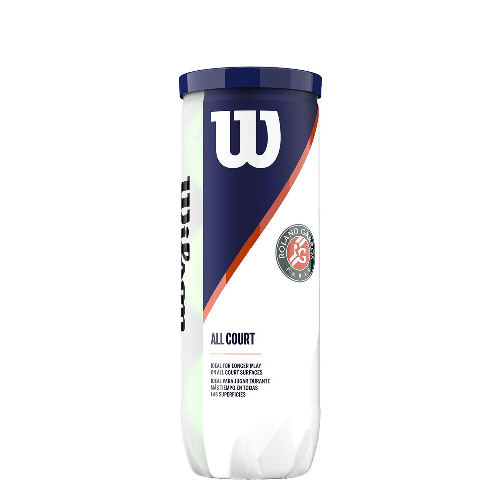 Wilson Roland Garros All Court 3 Ball Tube Wilson Roland Garros All Court 3 Ball Tube