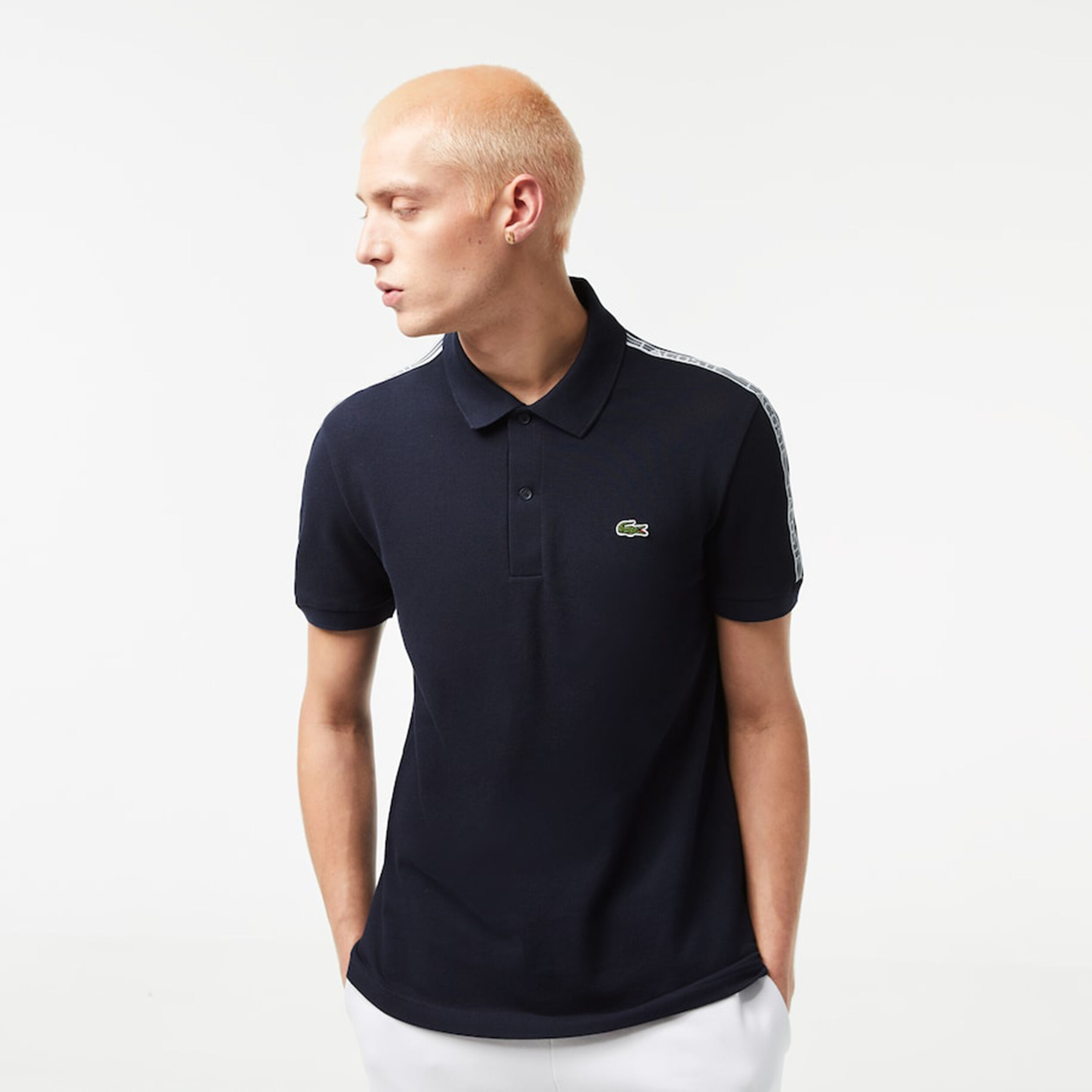 Lacoste slim deals fit polo black