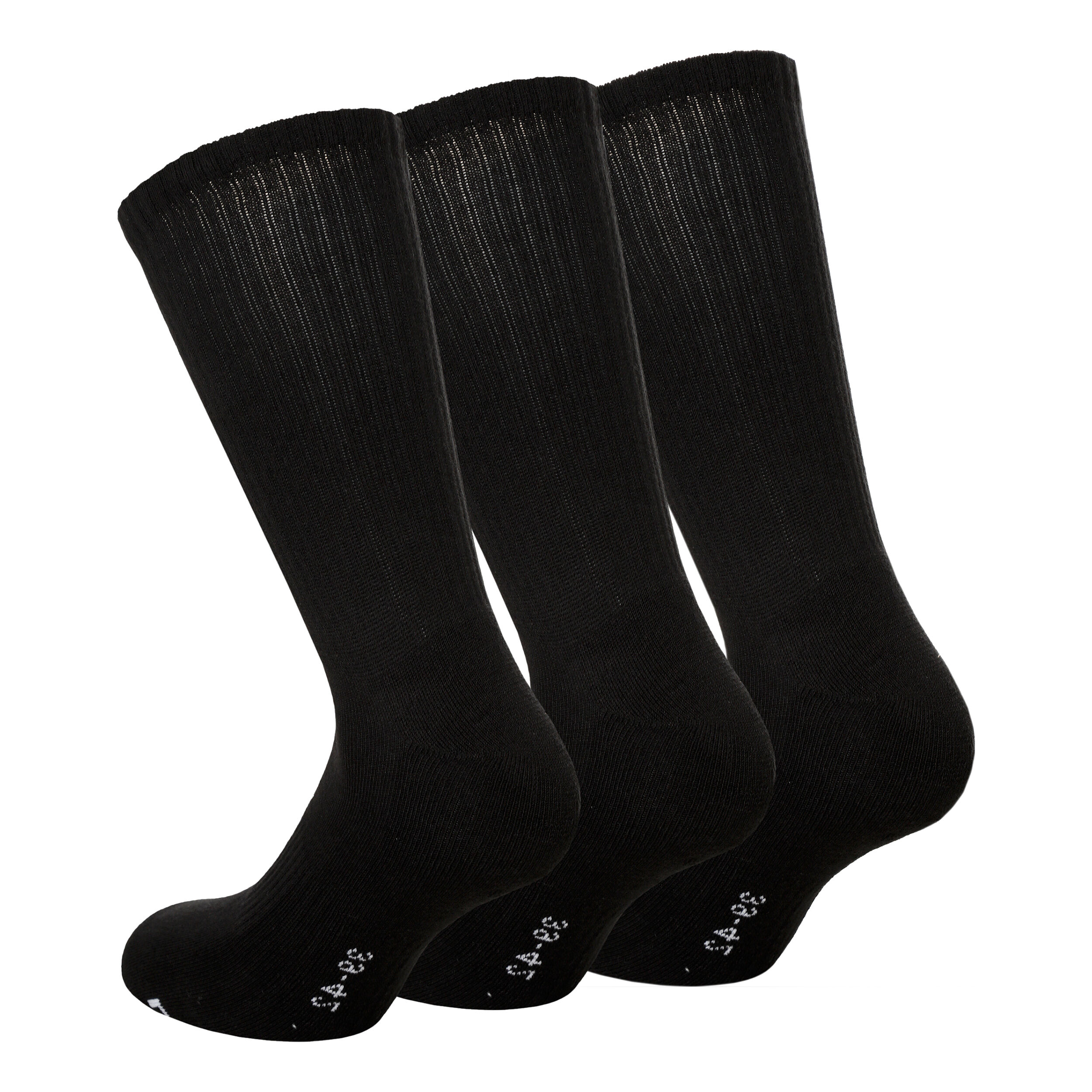 Long Sports Socks 3 Pack Black