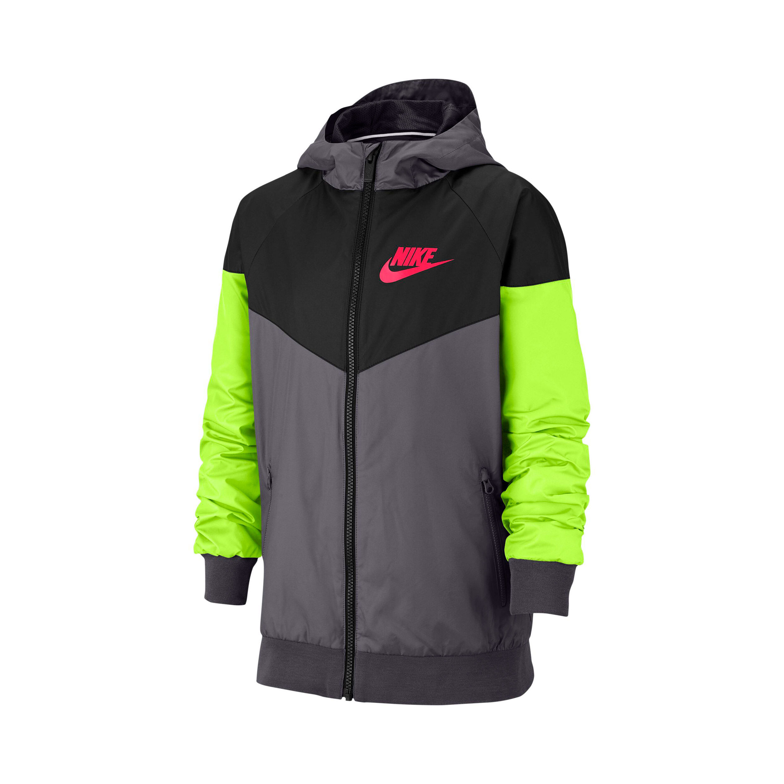 Black and neon green nike jacket online