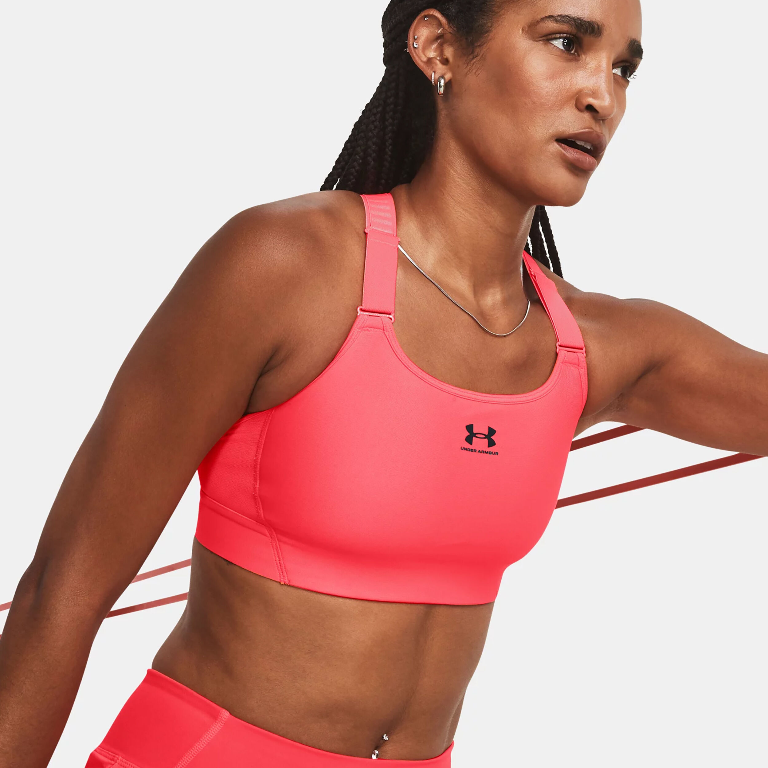 Buy Under Armour Heatgear High Sports Bras Women Coral online